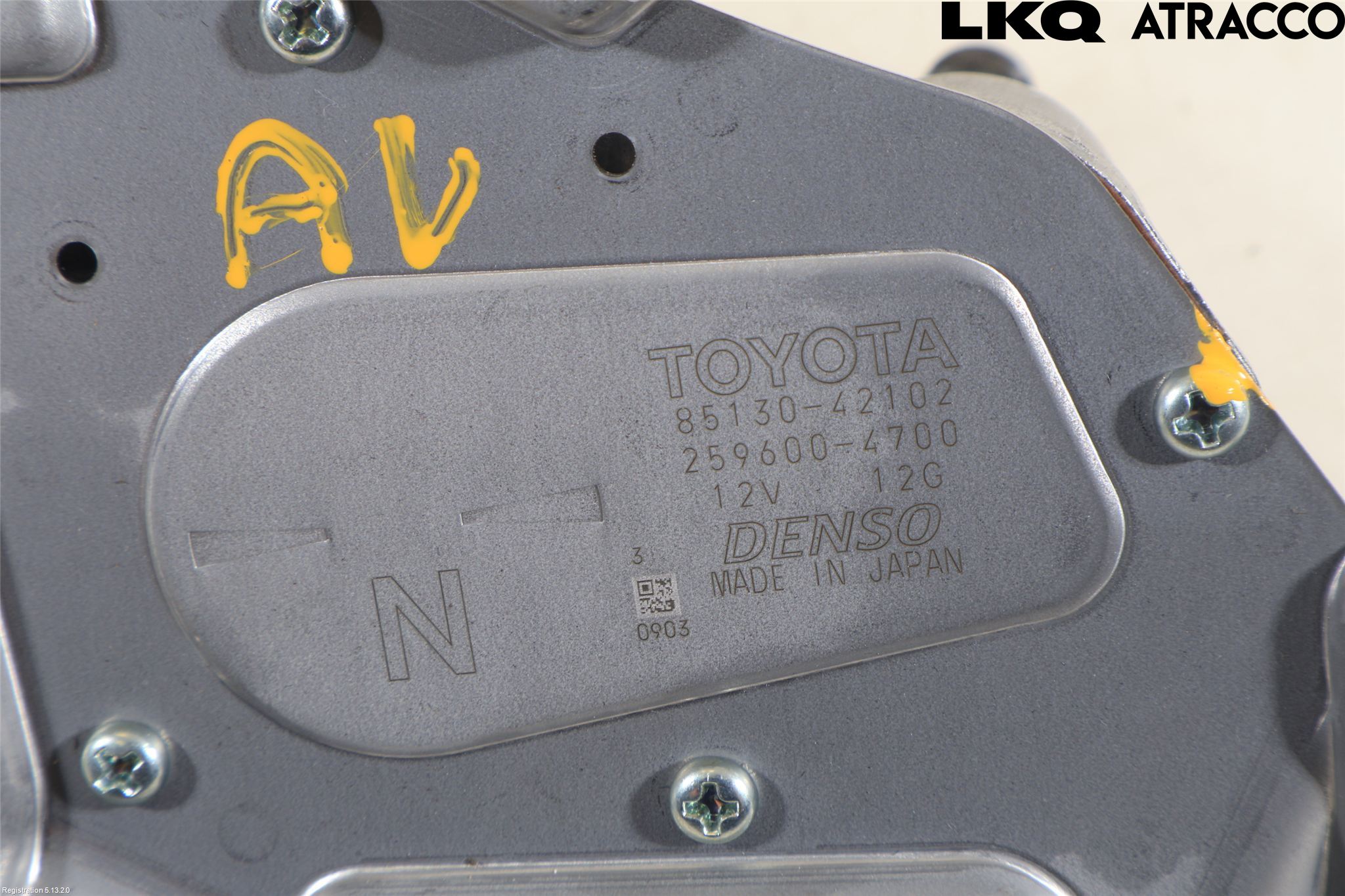 Toyota RAV4 19- Torkarmotor Baklucka