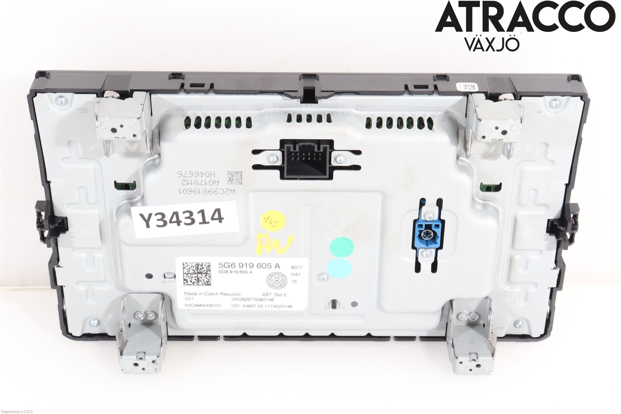 Volkswagen VW GOLF / E-GOLF VII 13-20 Multifunktionsdisplay