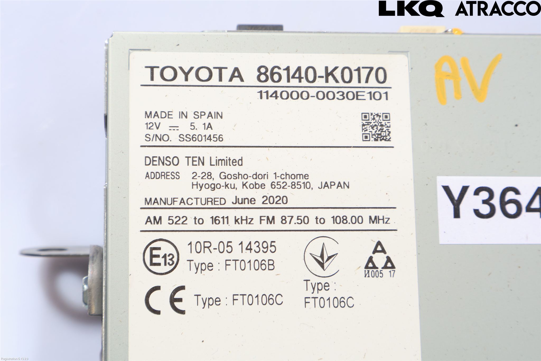 Toyota YARIS XP21 20- Cd Radio - Multimediapanel