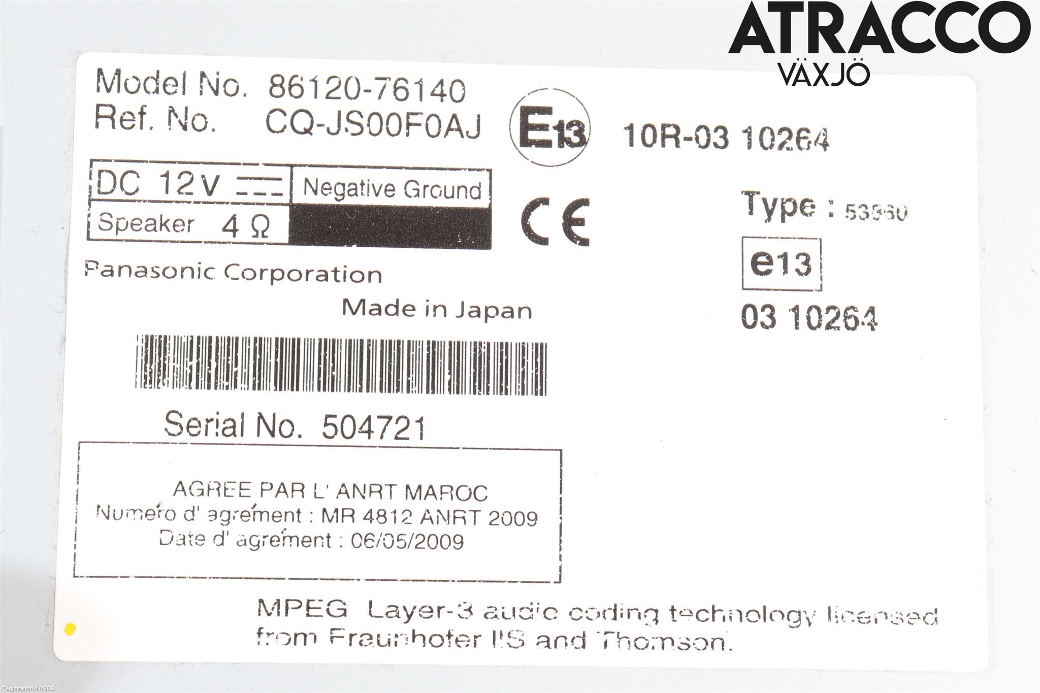 Lexus CT 200h Cd Radio - Multimediapanel