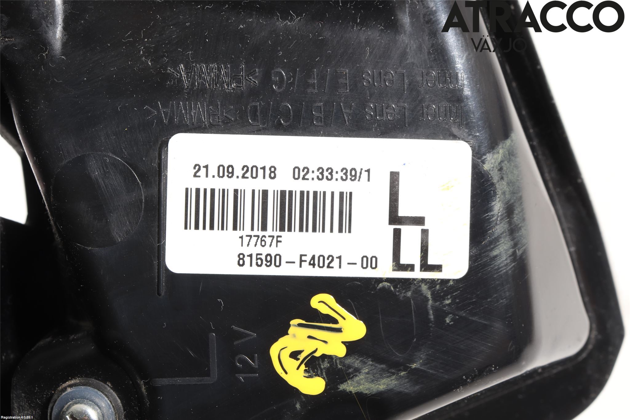 Toyota C-HR 16-23 Bakljus Lucka Vä