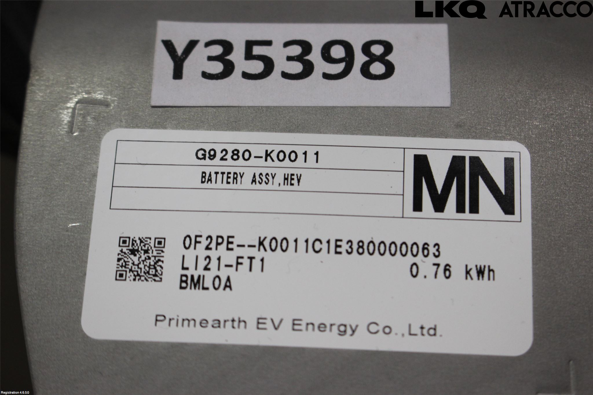 Toyota YARIS XP21 20- Batteri Högspänning