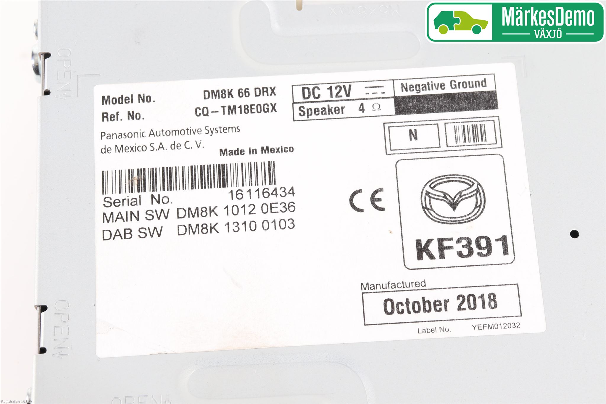 Mazda 2 (DJ) 15-22 Cd Radio - Multimediapanel