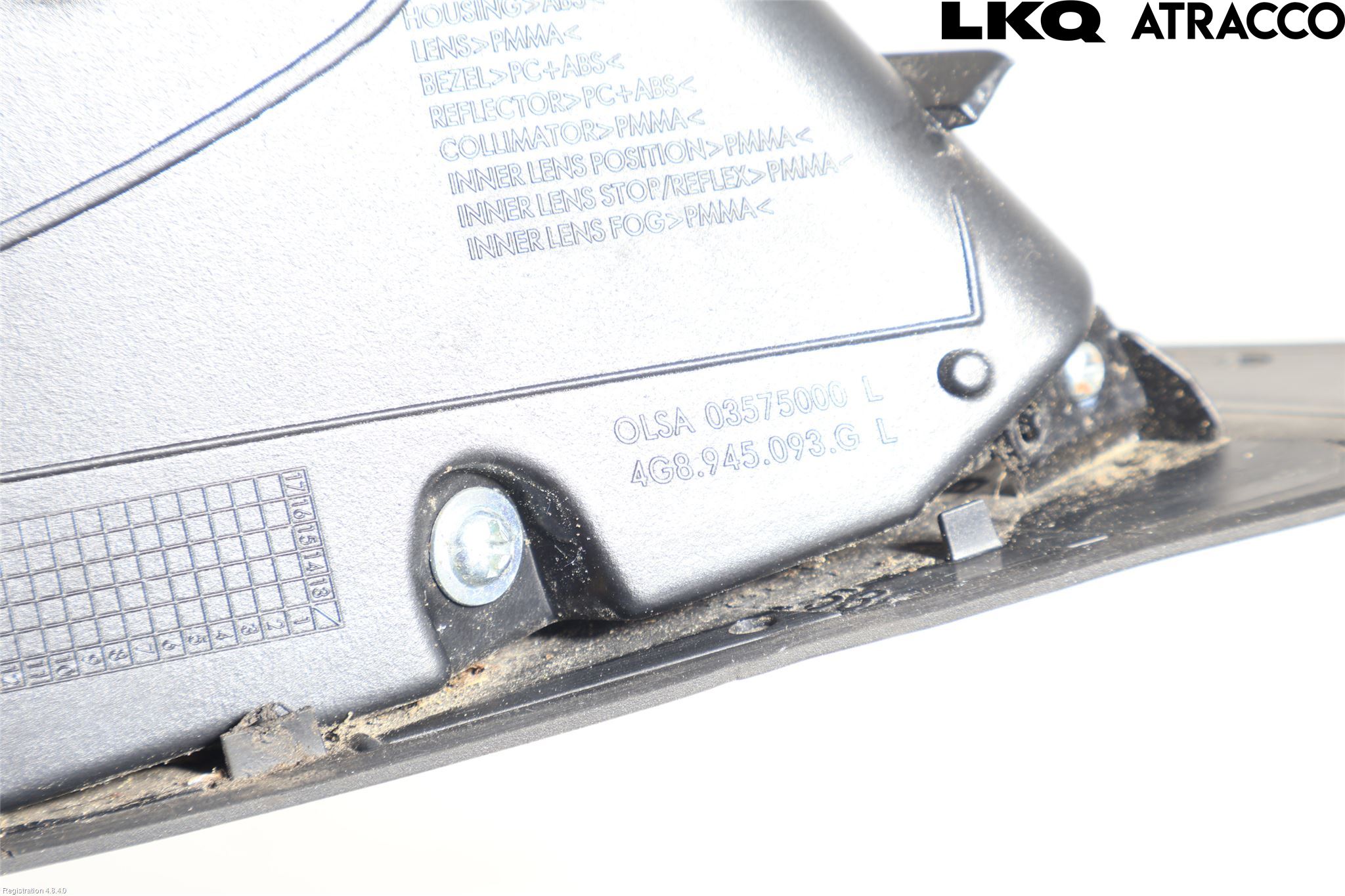 Audi A7/S7 4G 11-17 Bakljus Lucka Vä