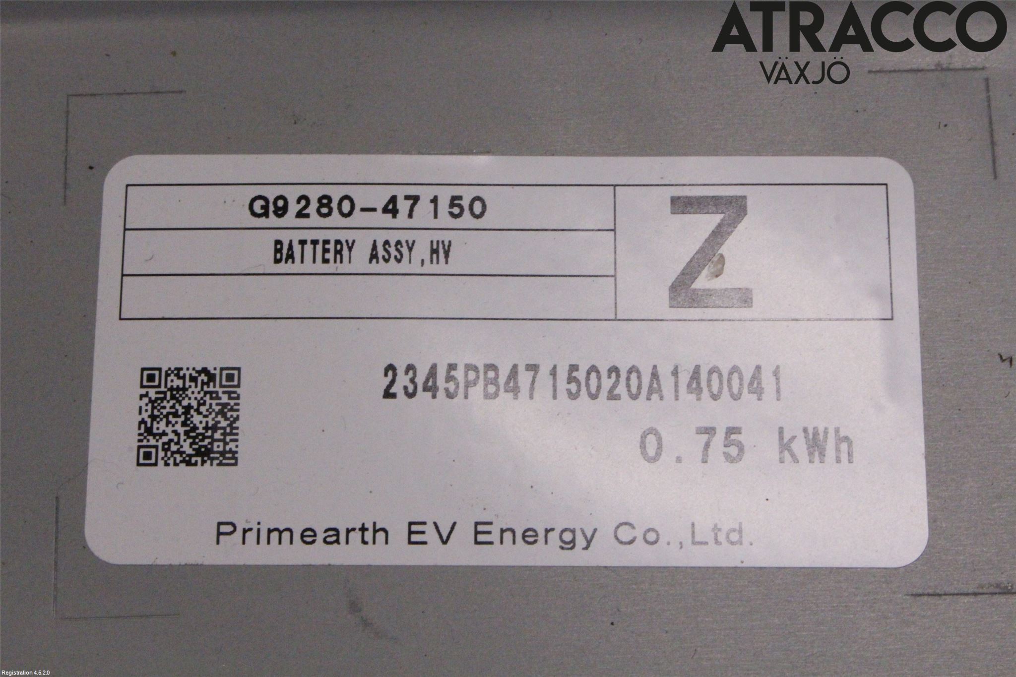 Toyota COROLLA 19- Batteri Högspänning