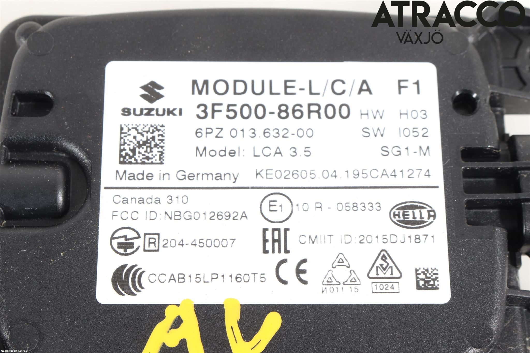 Suzuki VITARA 15- Sensor Aktivt Kollisionsskydd