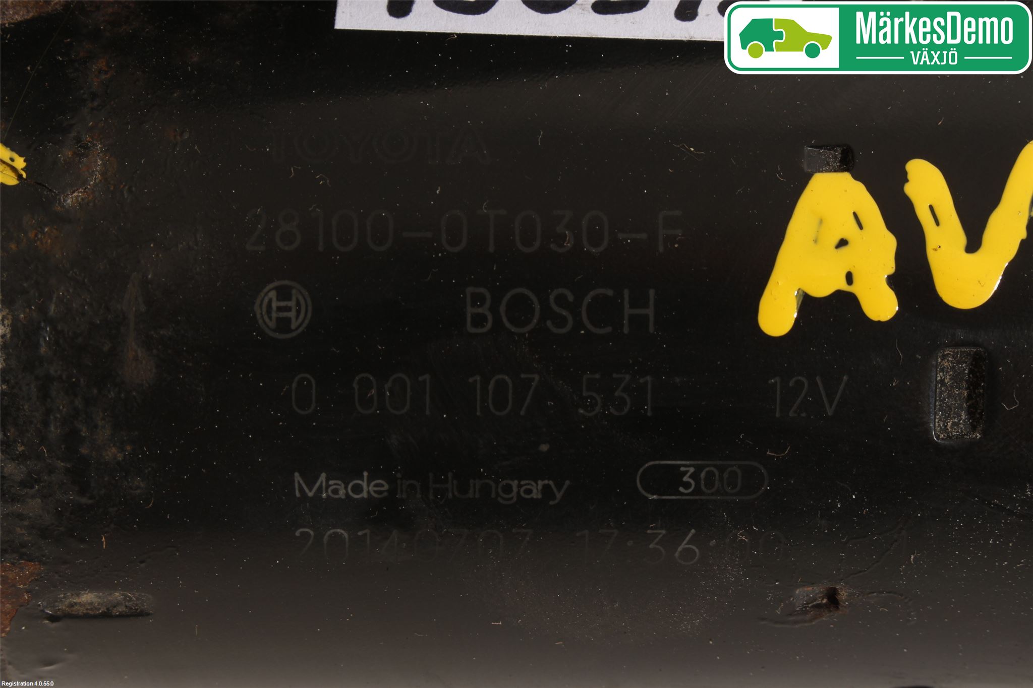 Toyota AURIS 13-19 Startmotor