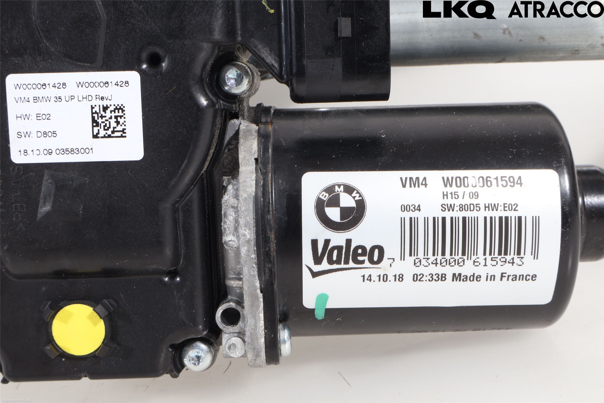 BMW 5 G30/G31/F90 17-23 Torkarmekanism Vindruta