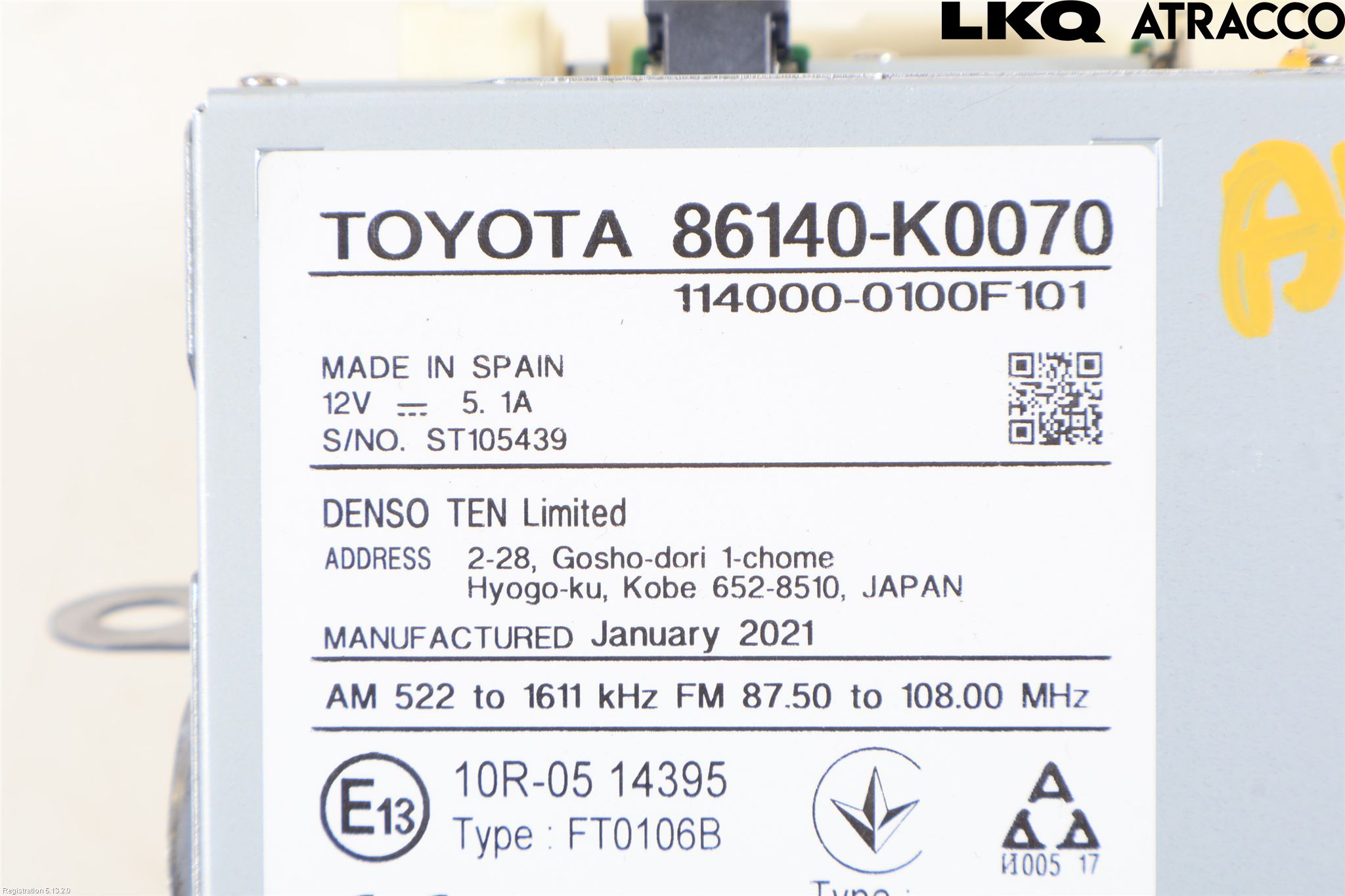 Toyota YARIS XP21 20- Cd Radio - Multimediapanel
