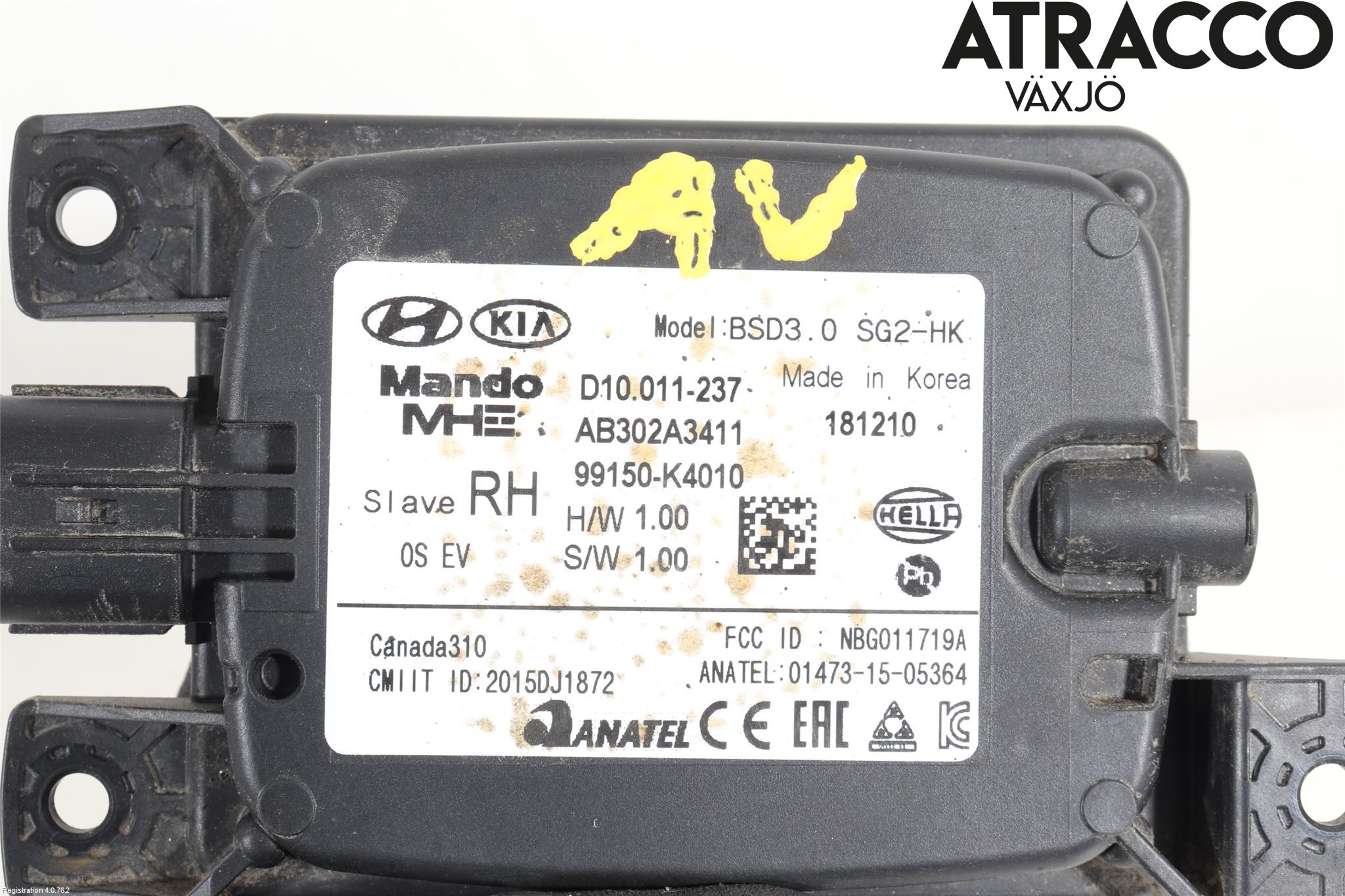 Hyundai KONA/ELECTRIC OS 18-23 Sensor Aktivt Kollisionsskydd
