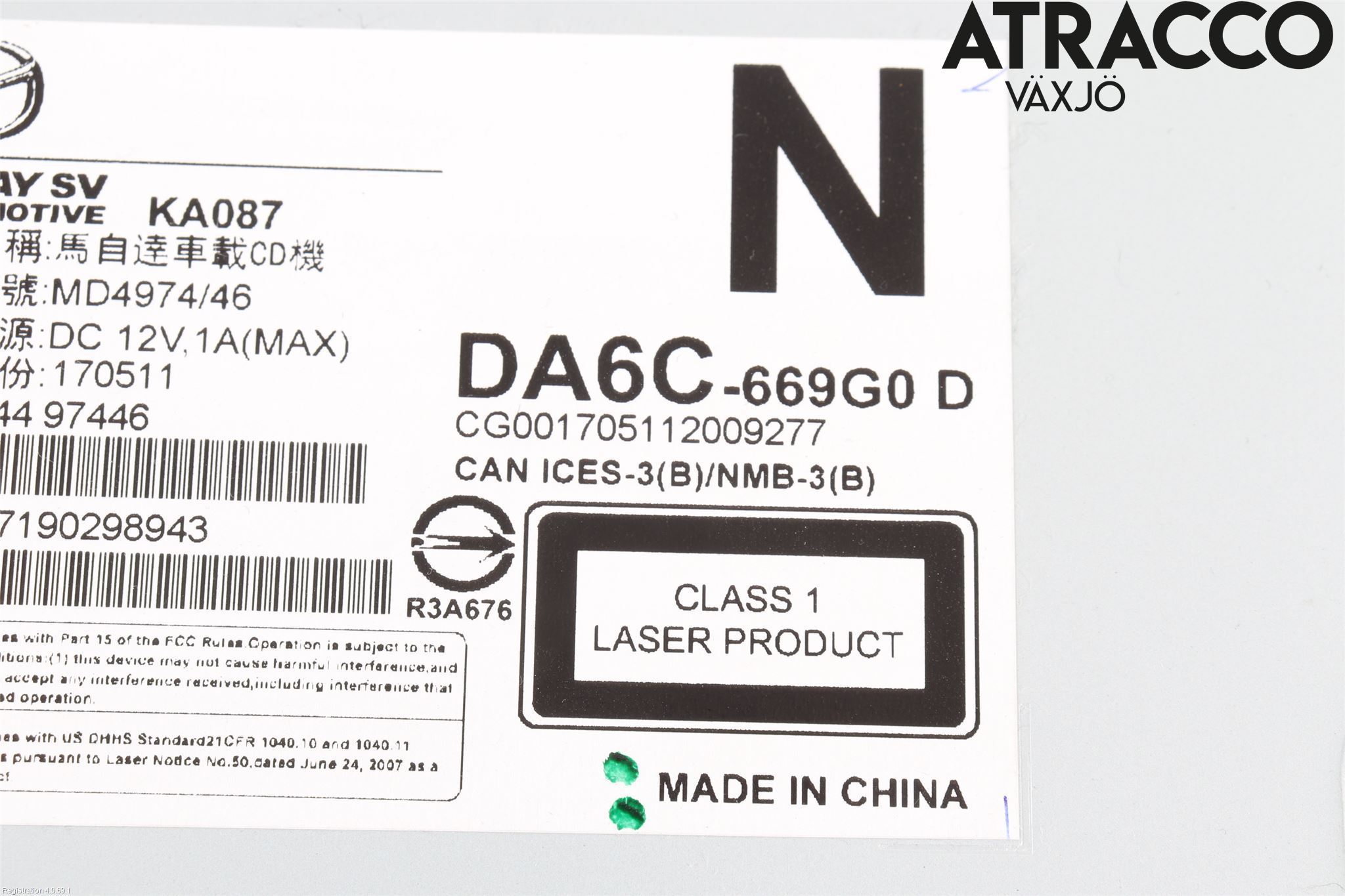 Mazda CX-3 Cd Radio - Multimediapanel