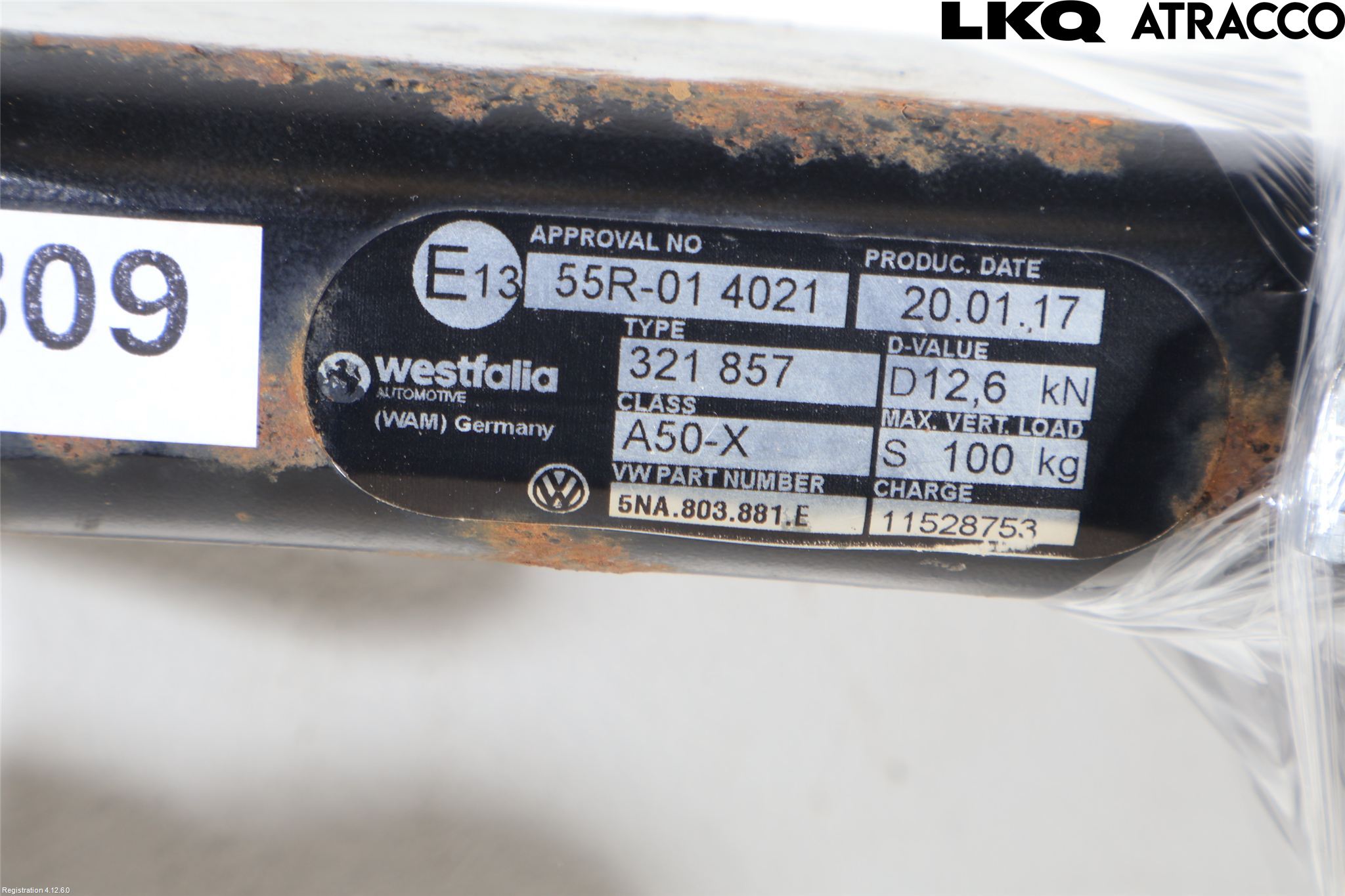 Volkswagen VW TIGUAN 16-24 Dragkrok