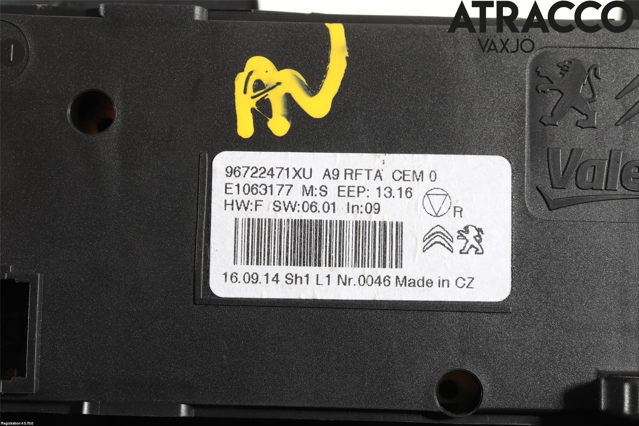 Peugeot PEUGOT 208 16-19 Ac Styrenhet Ac Manöveren