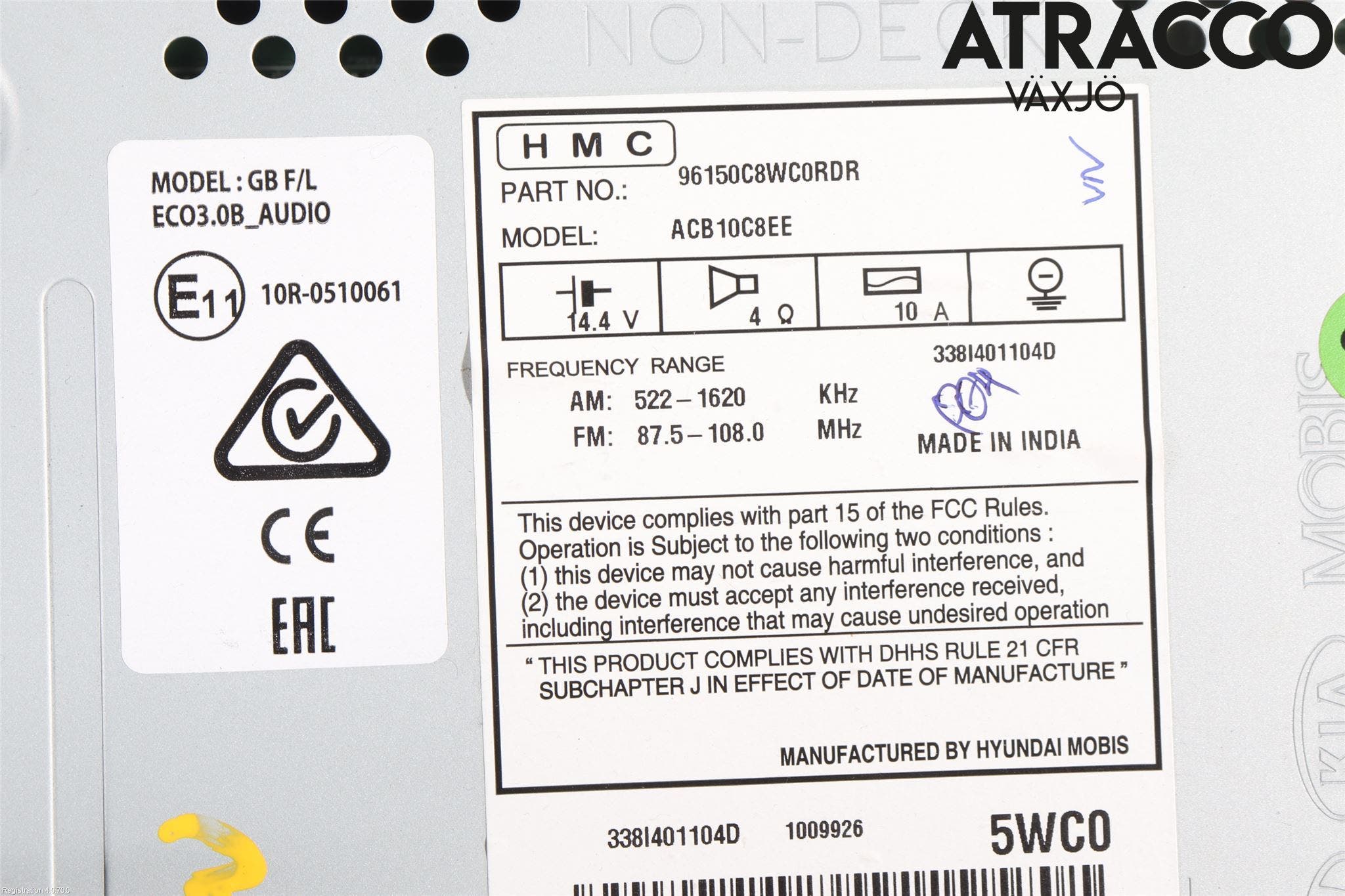 Hyundai i20 GB 15-20 Cd Radio - Multimediapanel