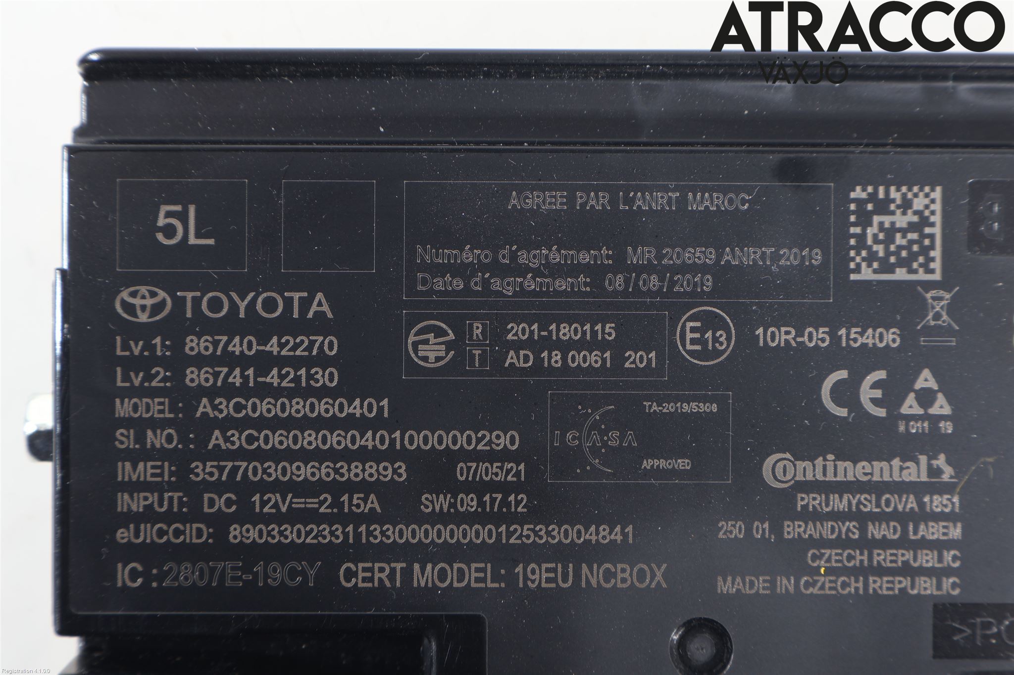 Suzuki ACROSS 21- Styrenhet Övrigt