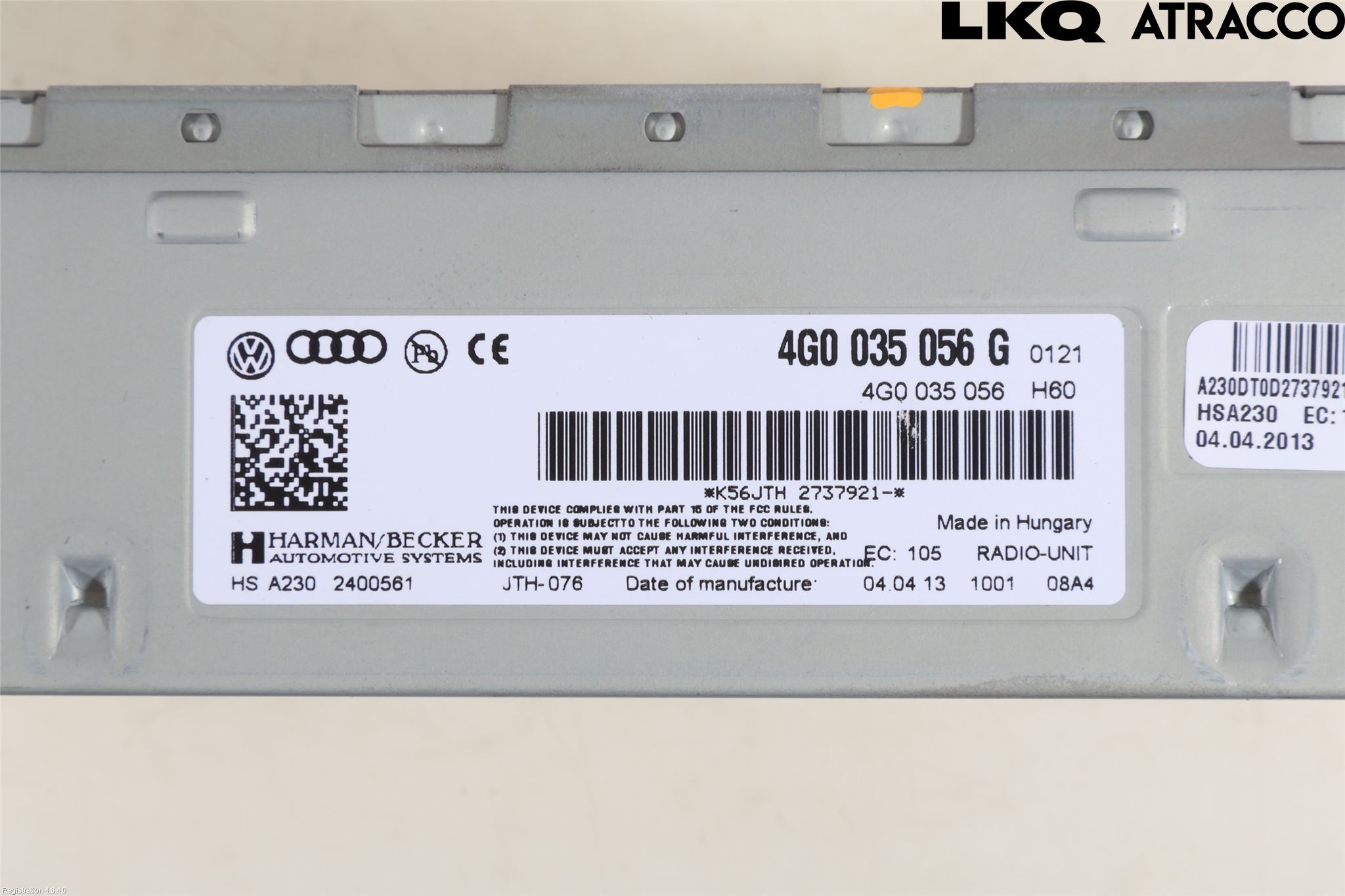 Audi A7/S7 4G 11-17 Styrenhet Multimedia