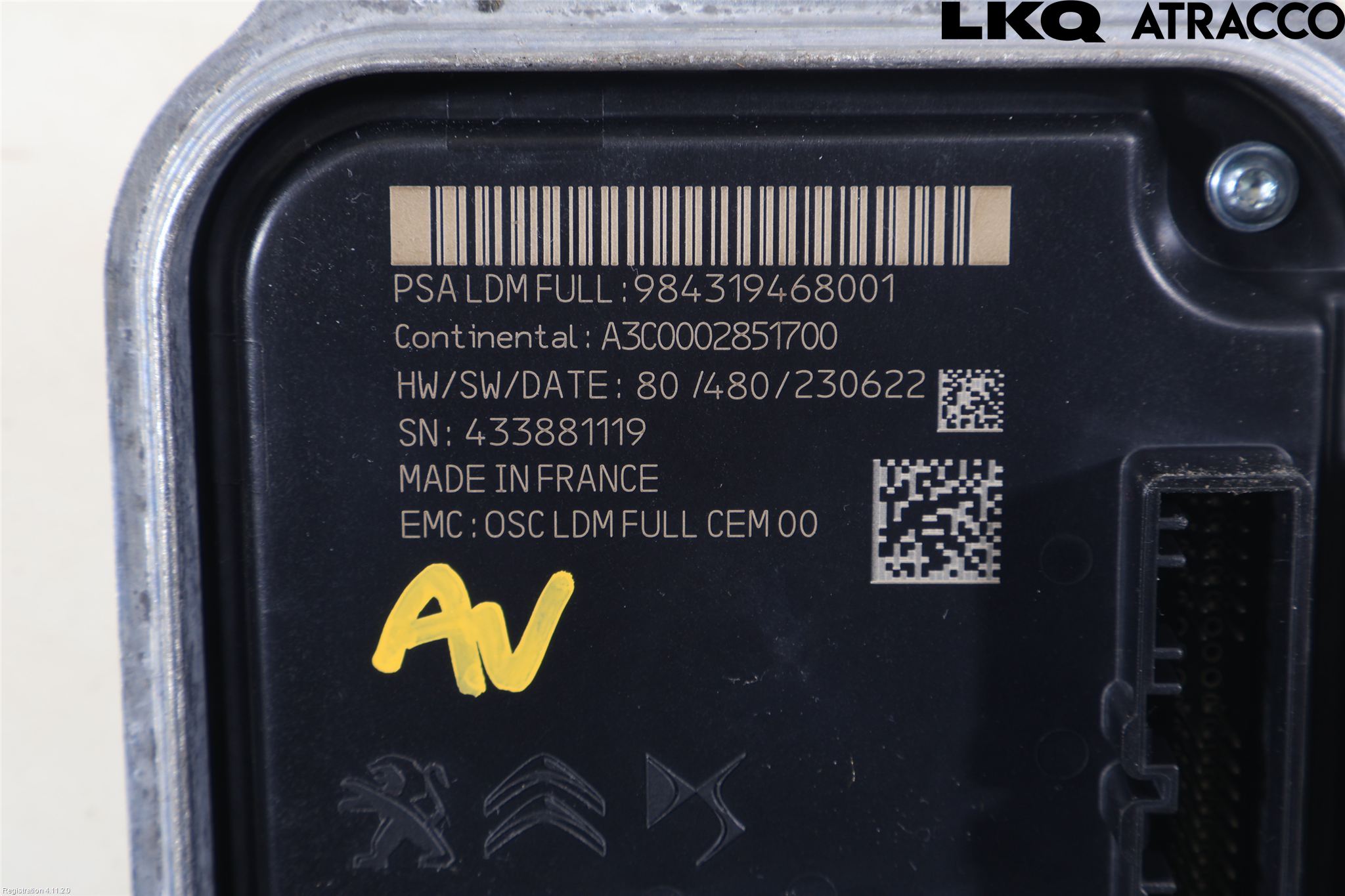 Peugeot 408 22- Styrenhet Strålkastare