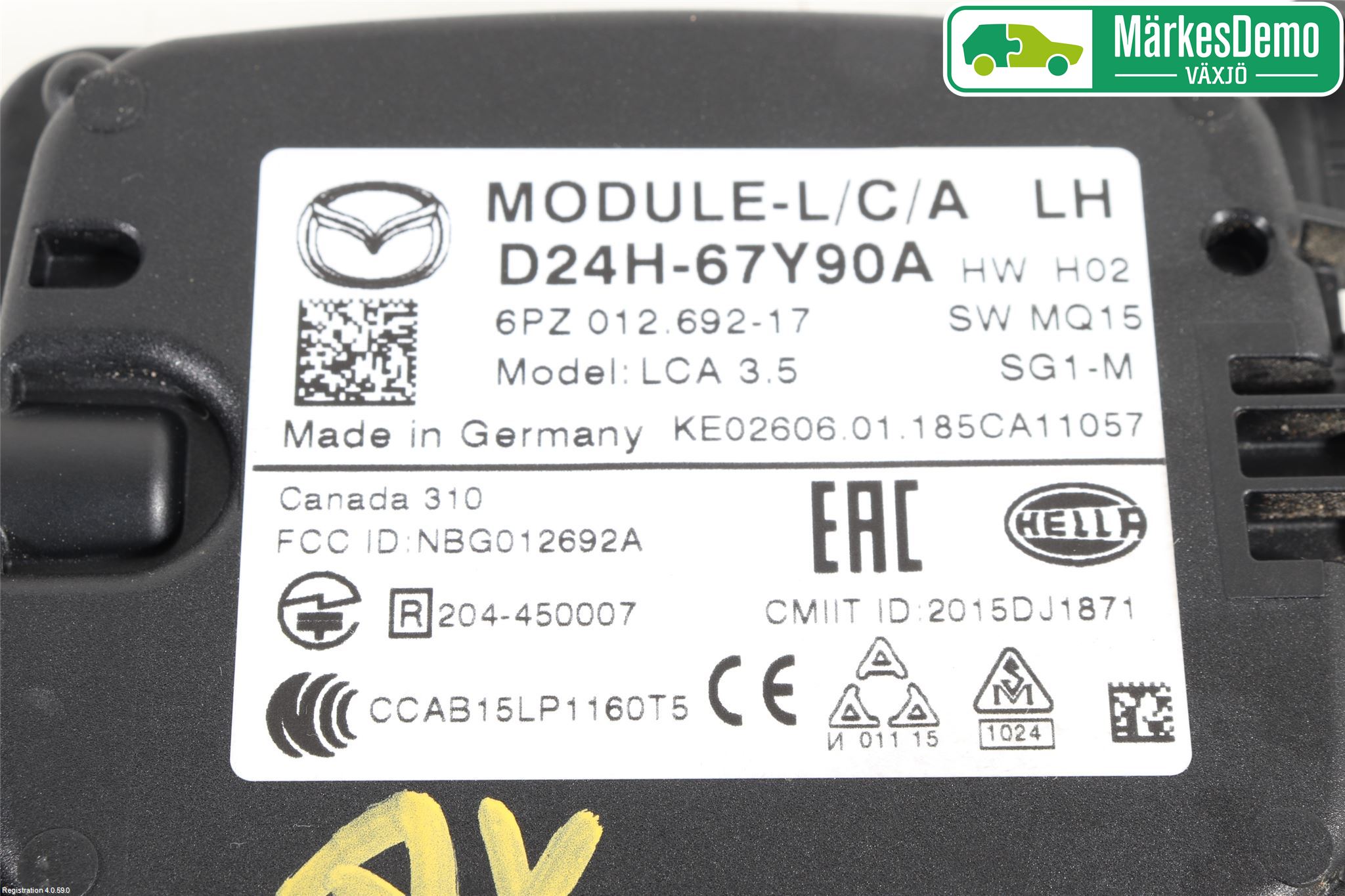 Mazda CX-3 Sensor Aktivt Kollisionsskydd