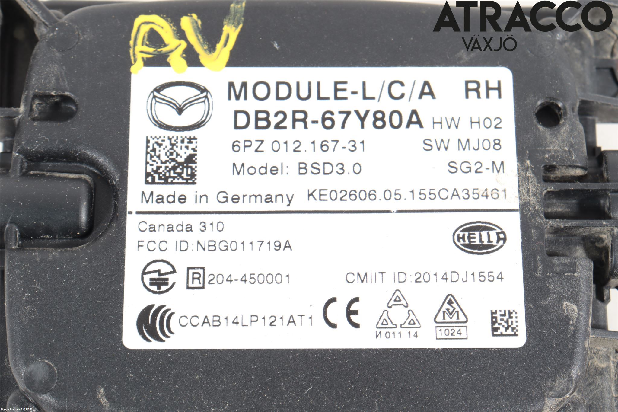 Mazda CX-3 Sensor Aktivt Kollisionsskydd
