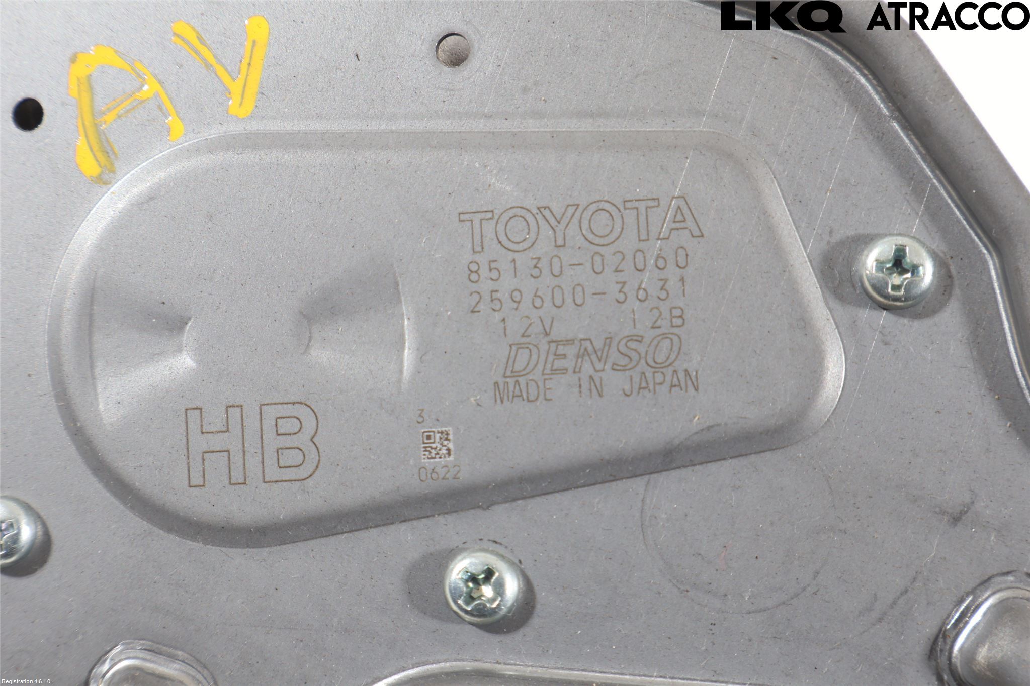 Toyota COROLLA 19- Torkarmotor Baklucka