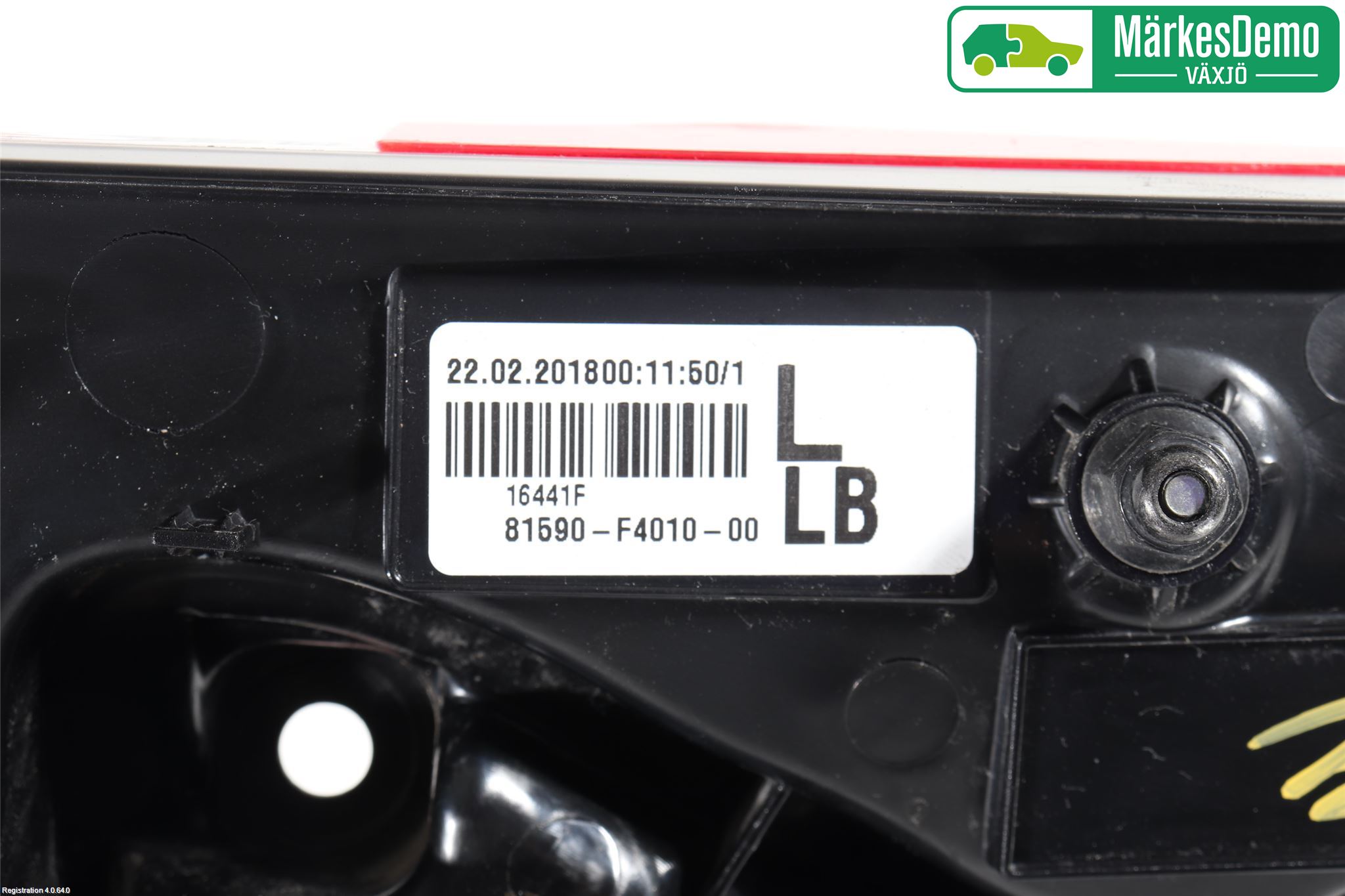 Toyota C-HR 16-23 Bakljus Lucka Vä