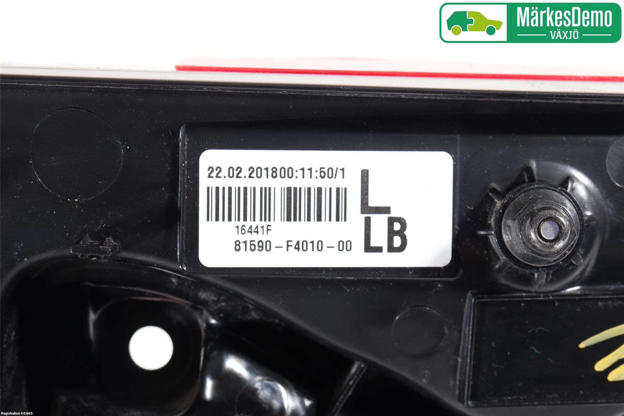 Toyota C-HR 16-23 Bakljus Lucka Vä