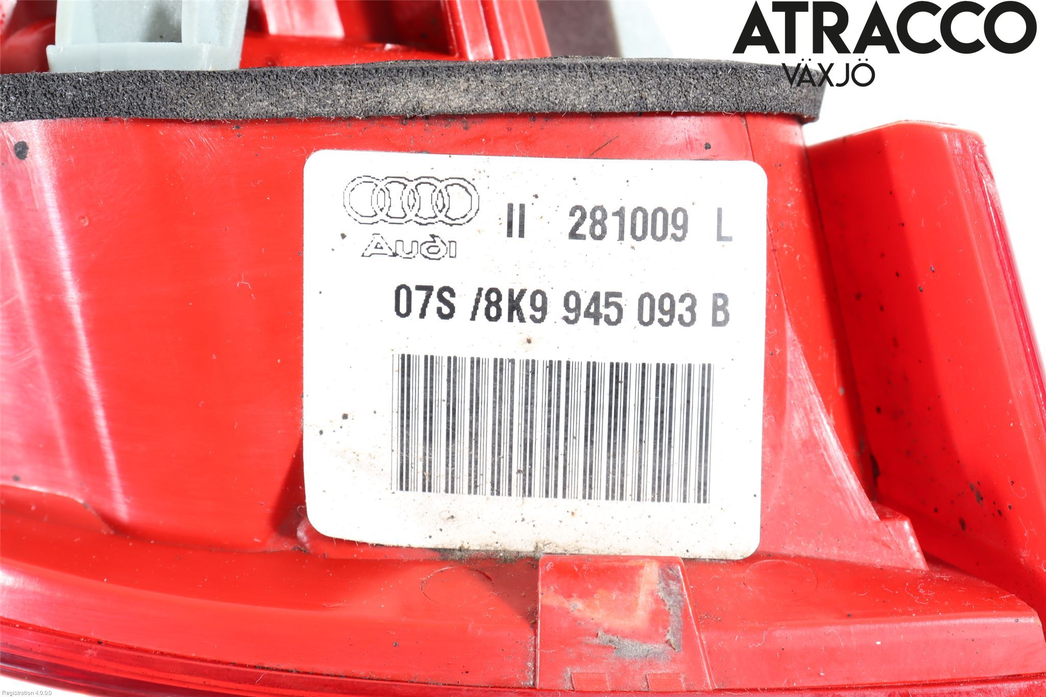 Audi A4/S4 08-11 Bakljus Lucka Vä