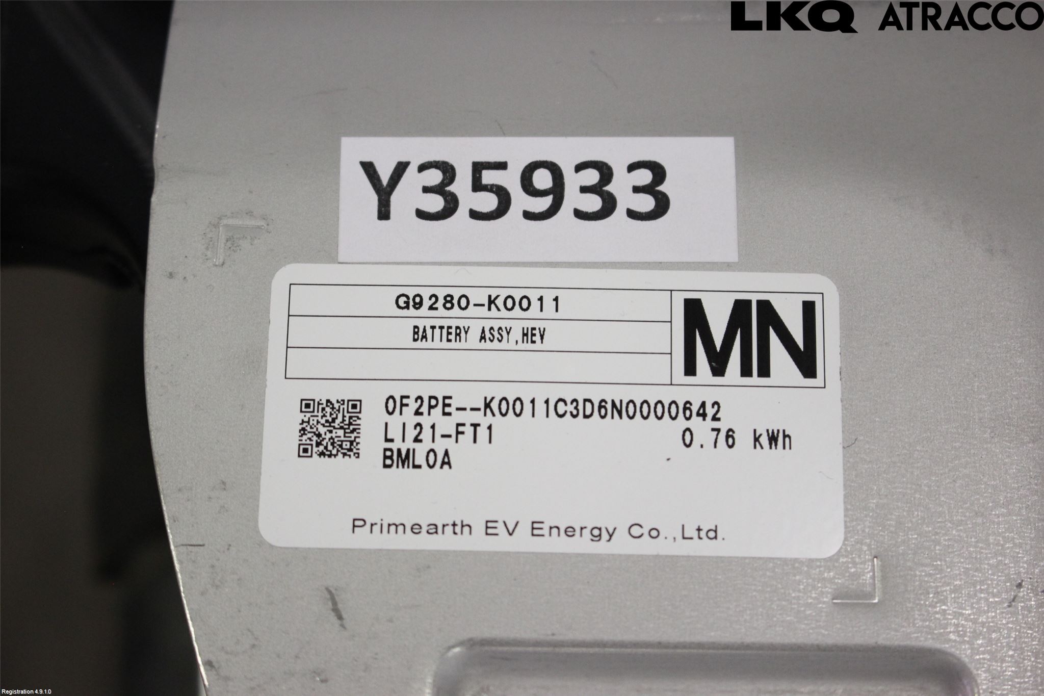Toyota YARIS XP21 20- Batteri Högspänning