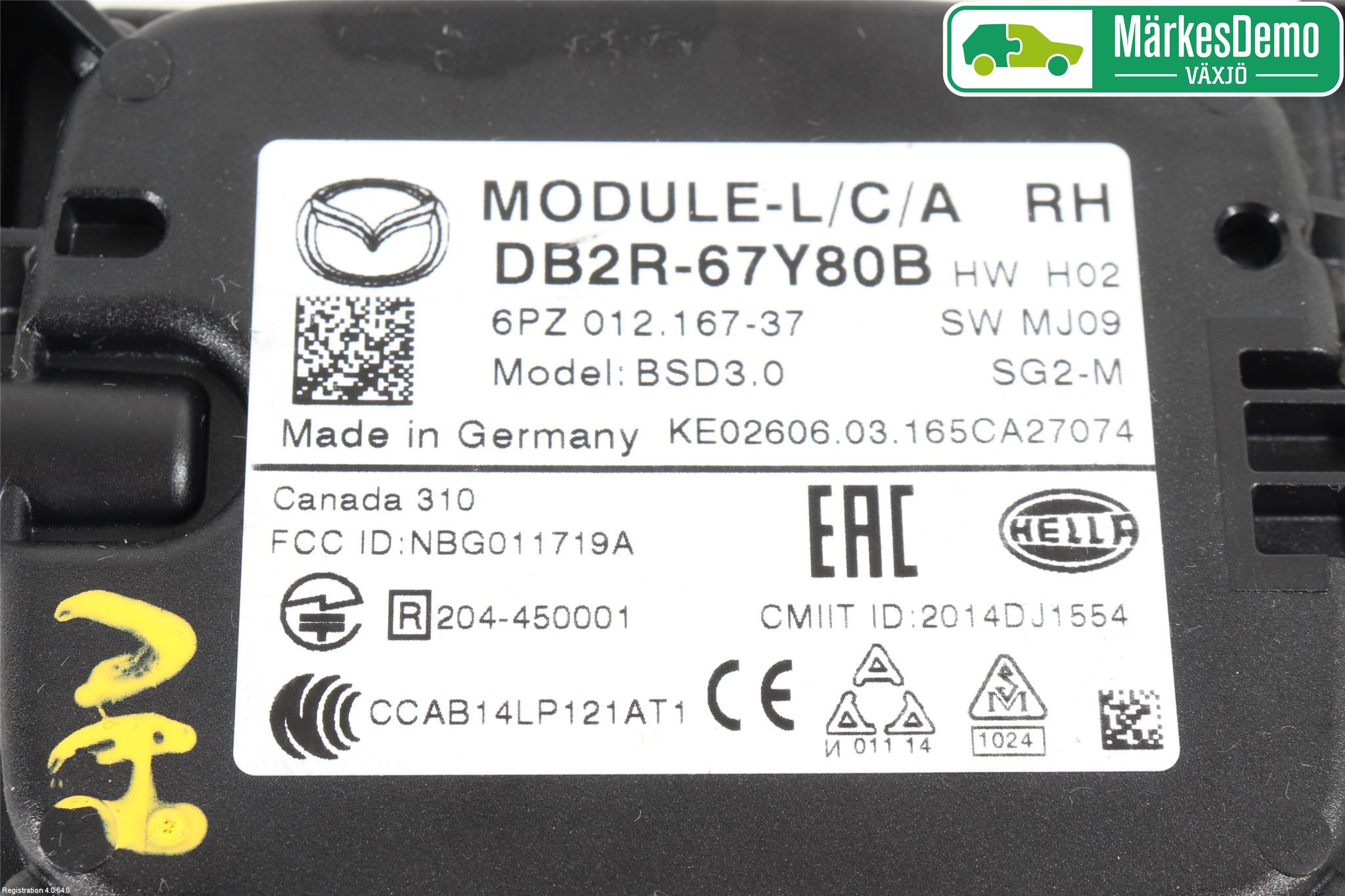 Mazda CX-3 Sensor Aktivt Kollisionsskydd