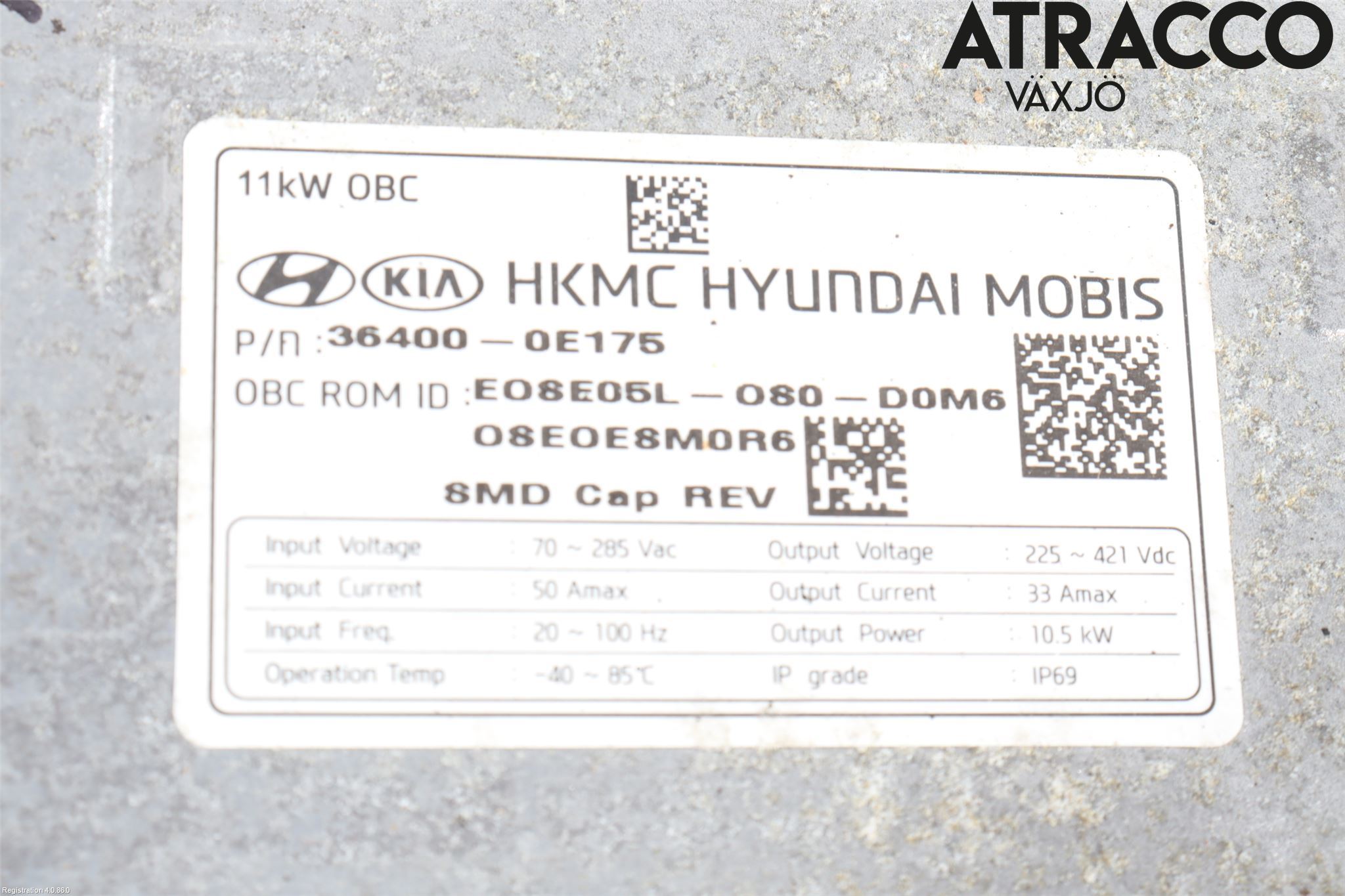 Hyundai KONA/ELECTRIC OS 18-23 Batteriladdare Högspänning