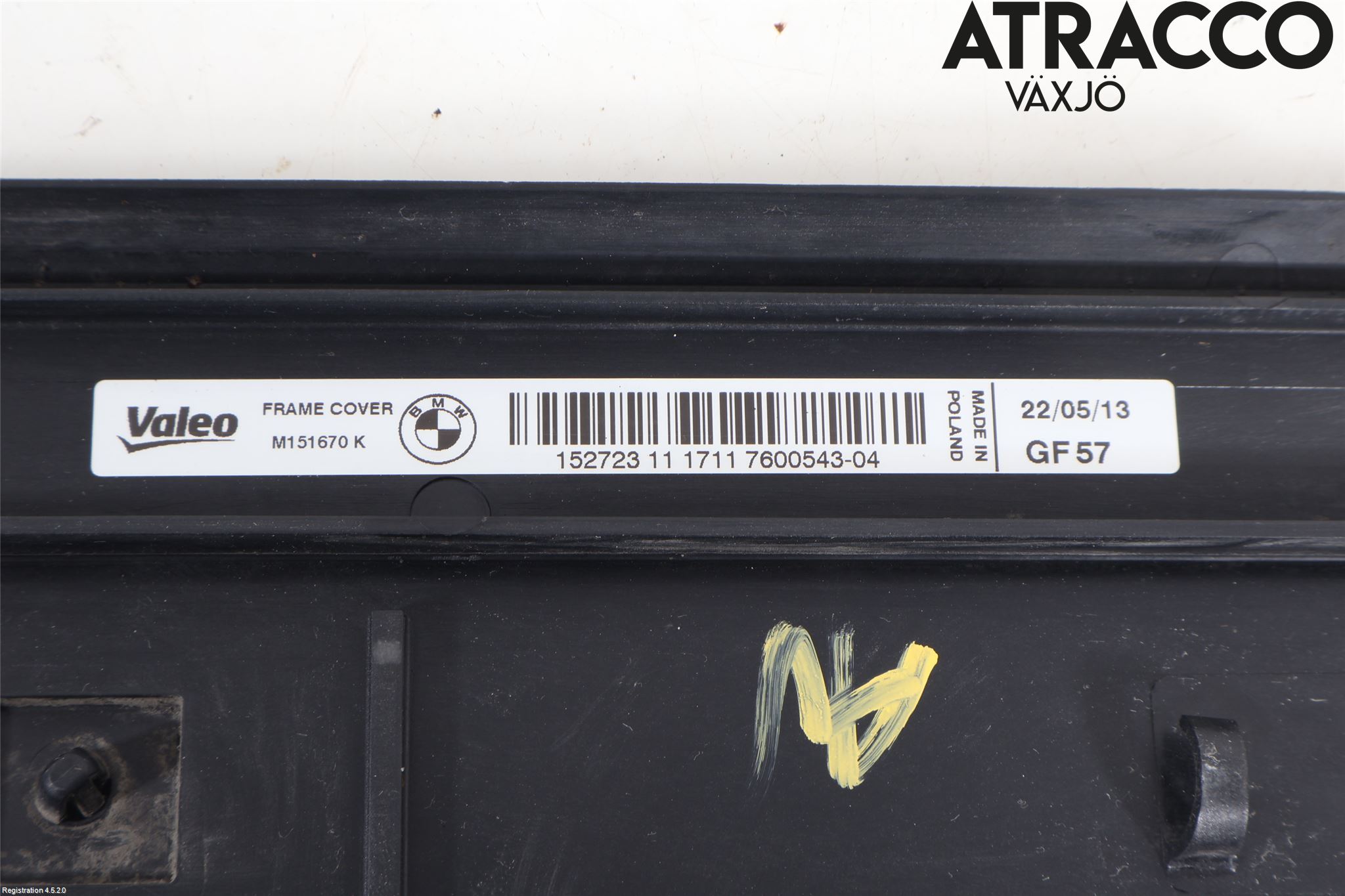 BMW 3 F30/F31/F80 12-19 Frontplåt Övre