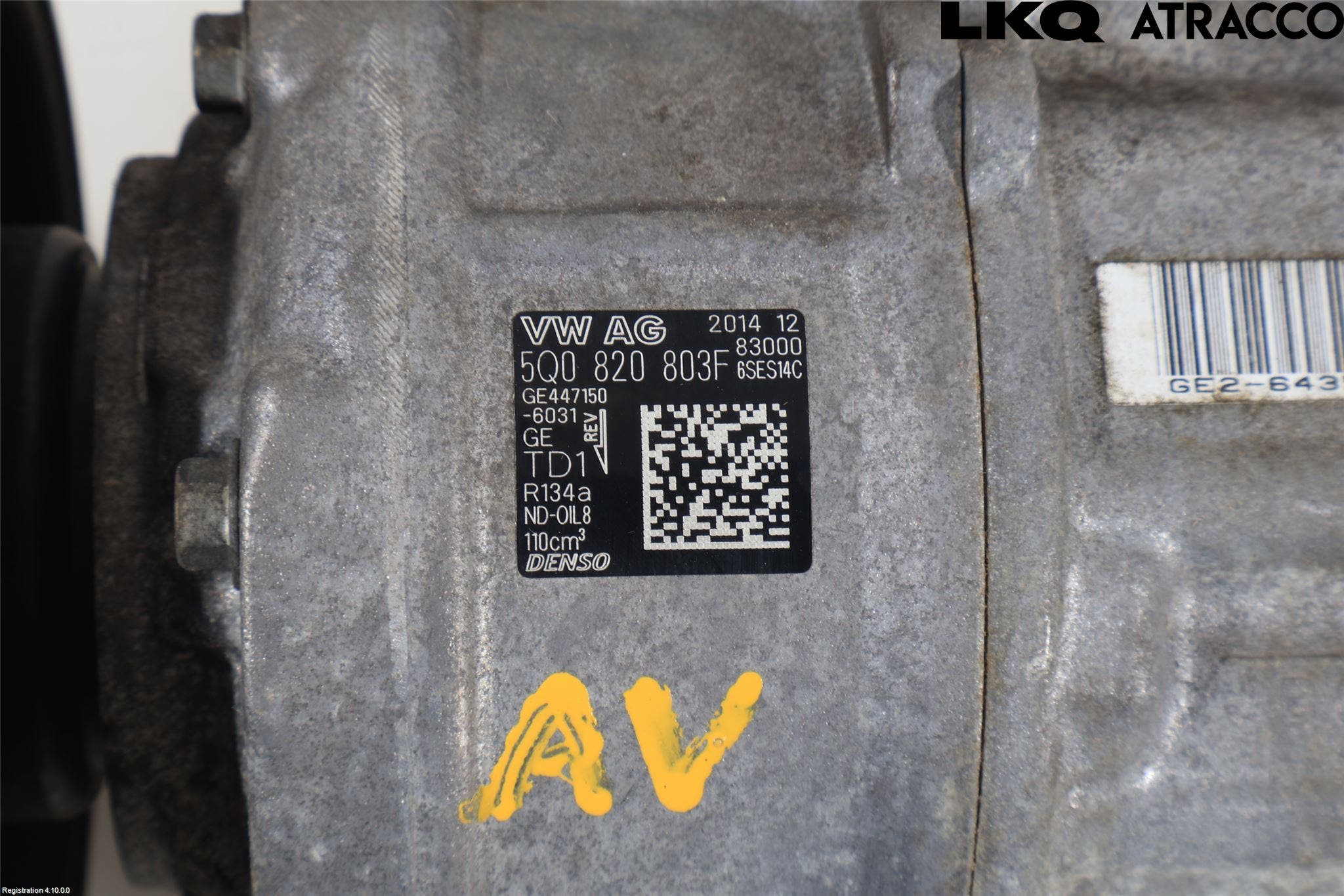 Volkswagen VW GOLF / E-GOLF VII 13-20 Ac Kompressor