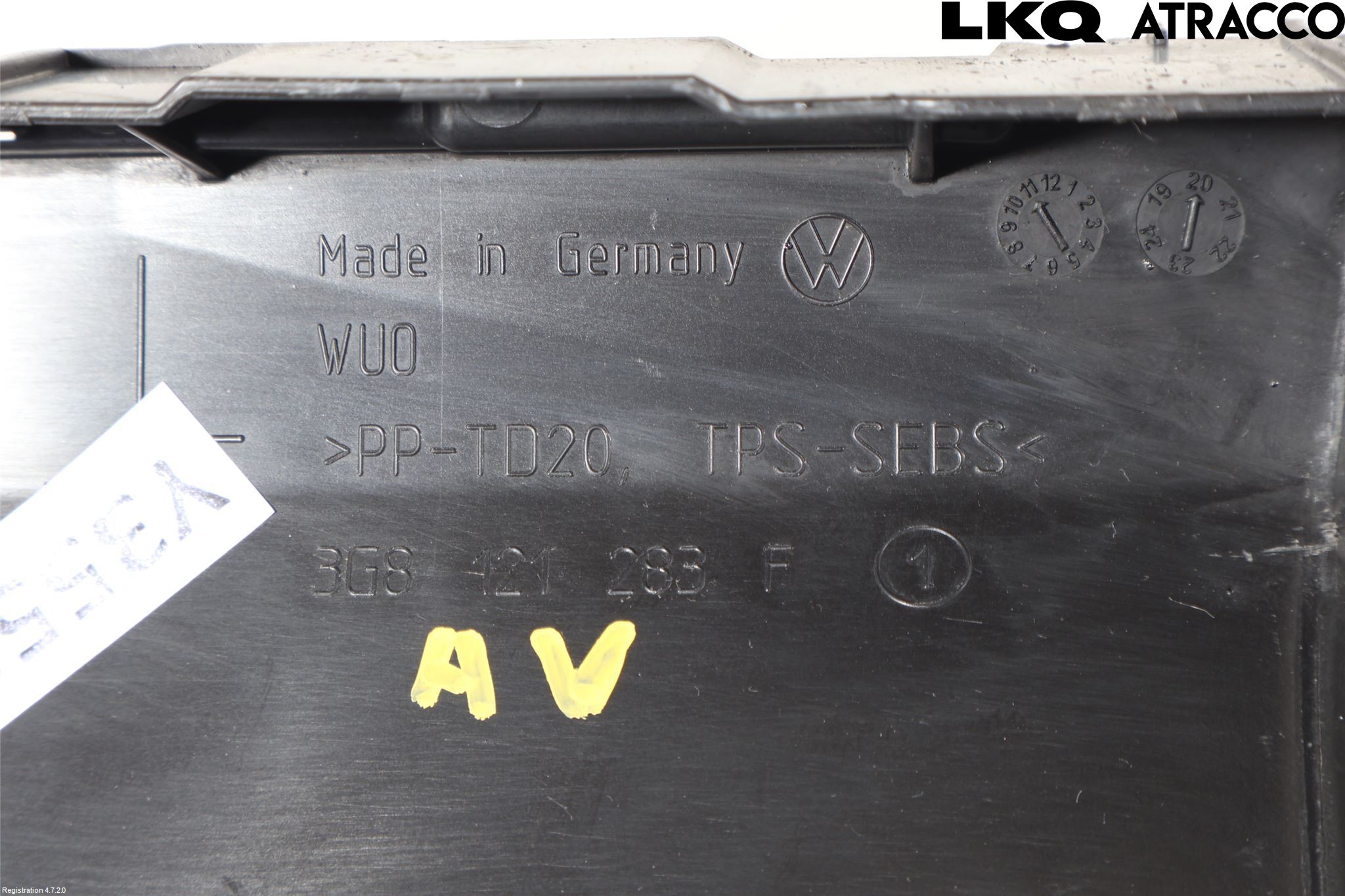 Volkswagen VW ARTEON 17- Deflektor Plåt-Plast Kylning