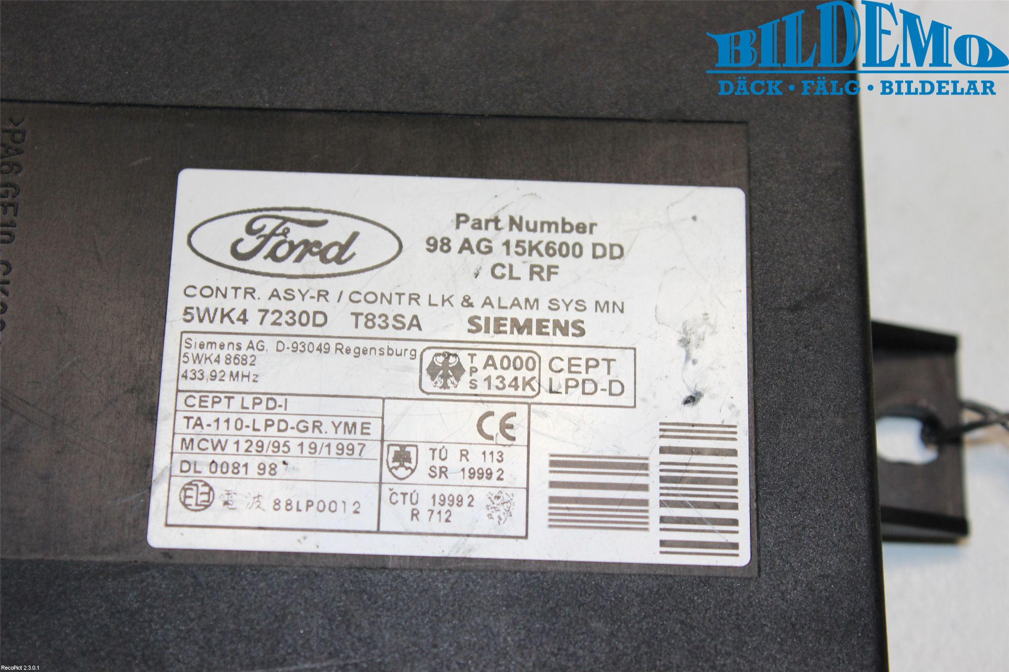 Ford FOCUS     99-04 Relä Larm