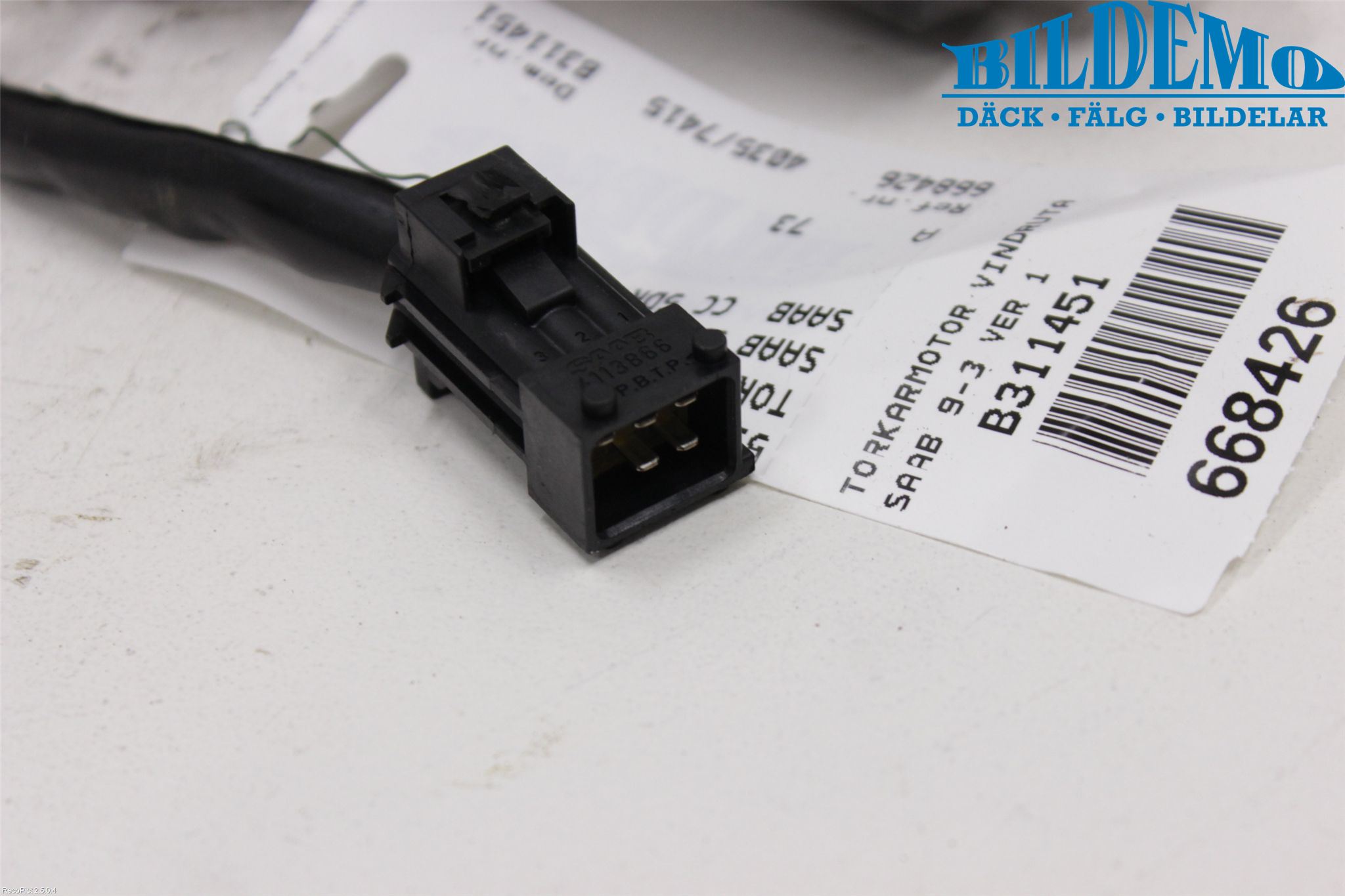 Saab 9-3 VER 1 98-03 Torkarmotor Vindruta