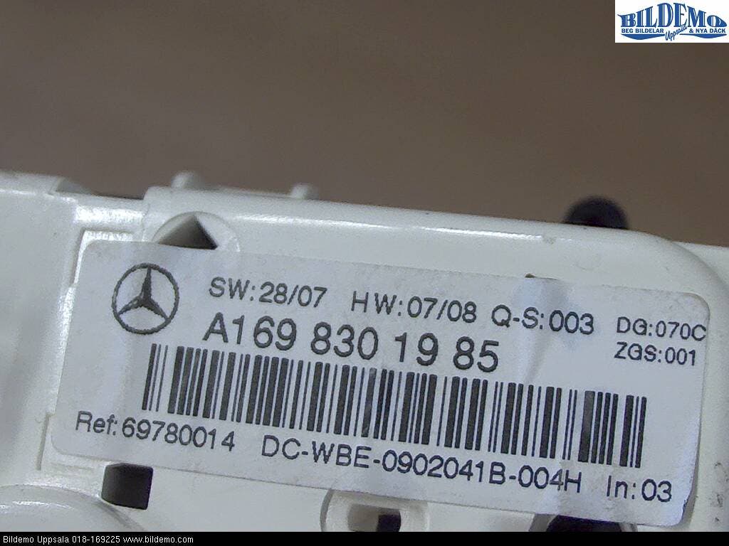 Mercedes-Benz MB B-KLASS (W245) 05-12 Ac Styrenhet Ac Manöveren