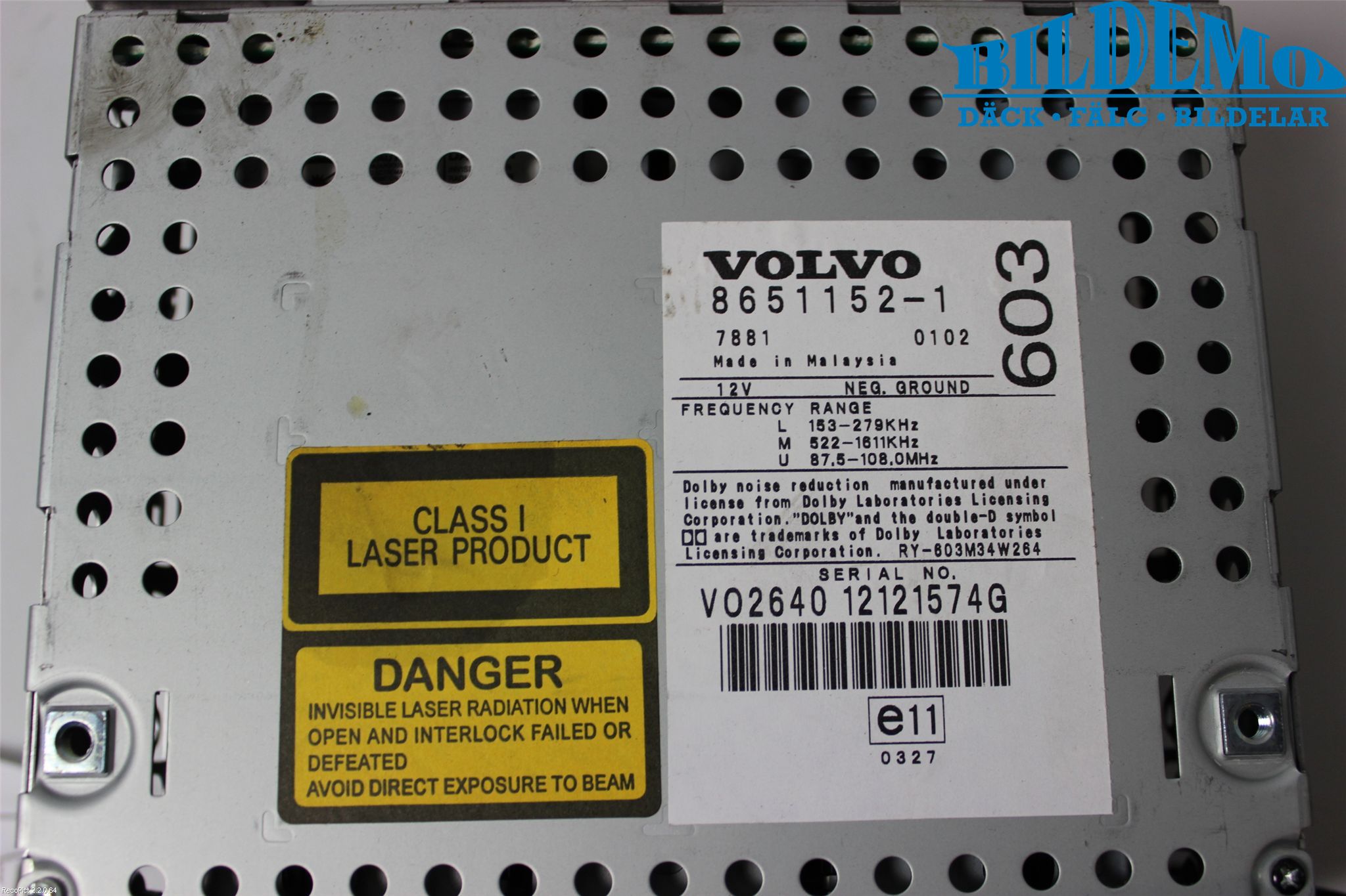 Volvo S60 01-04 Cd Radio - Multimediapanel