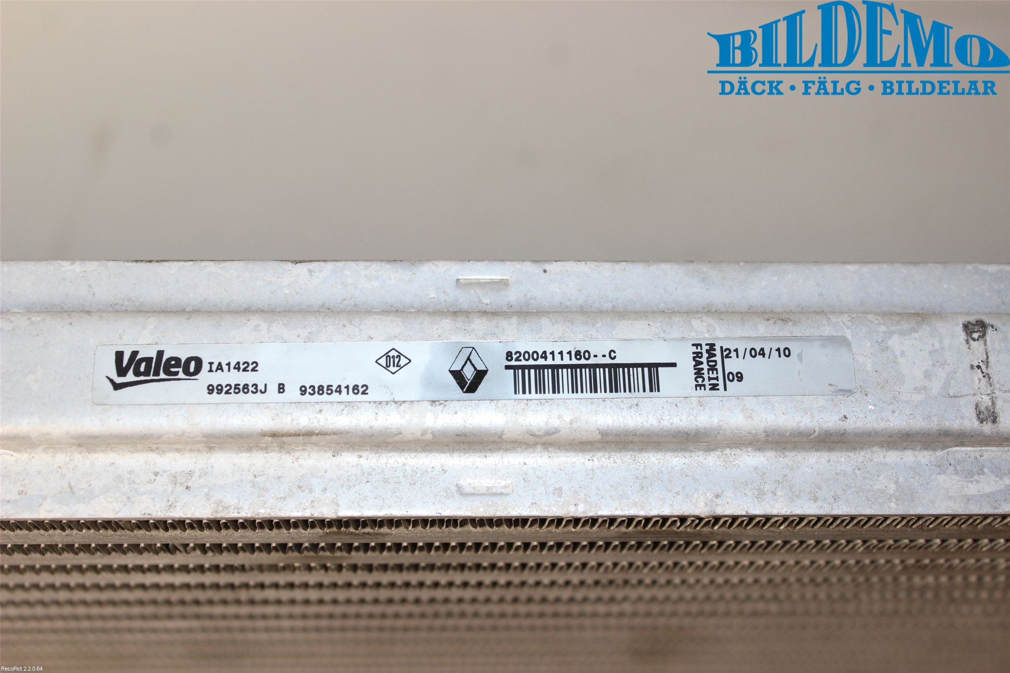 Nissan PRIMASTAR Laddluft-Intercooler Kyl