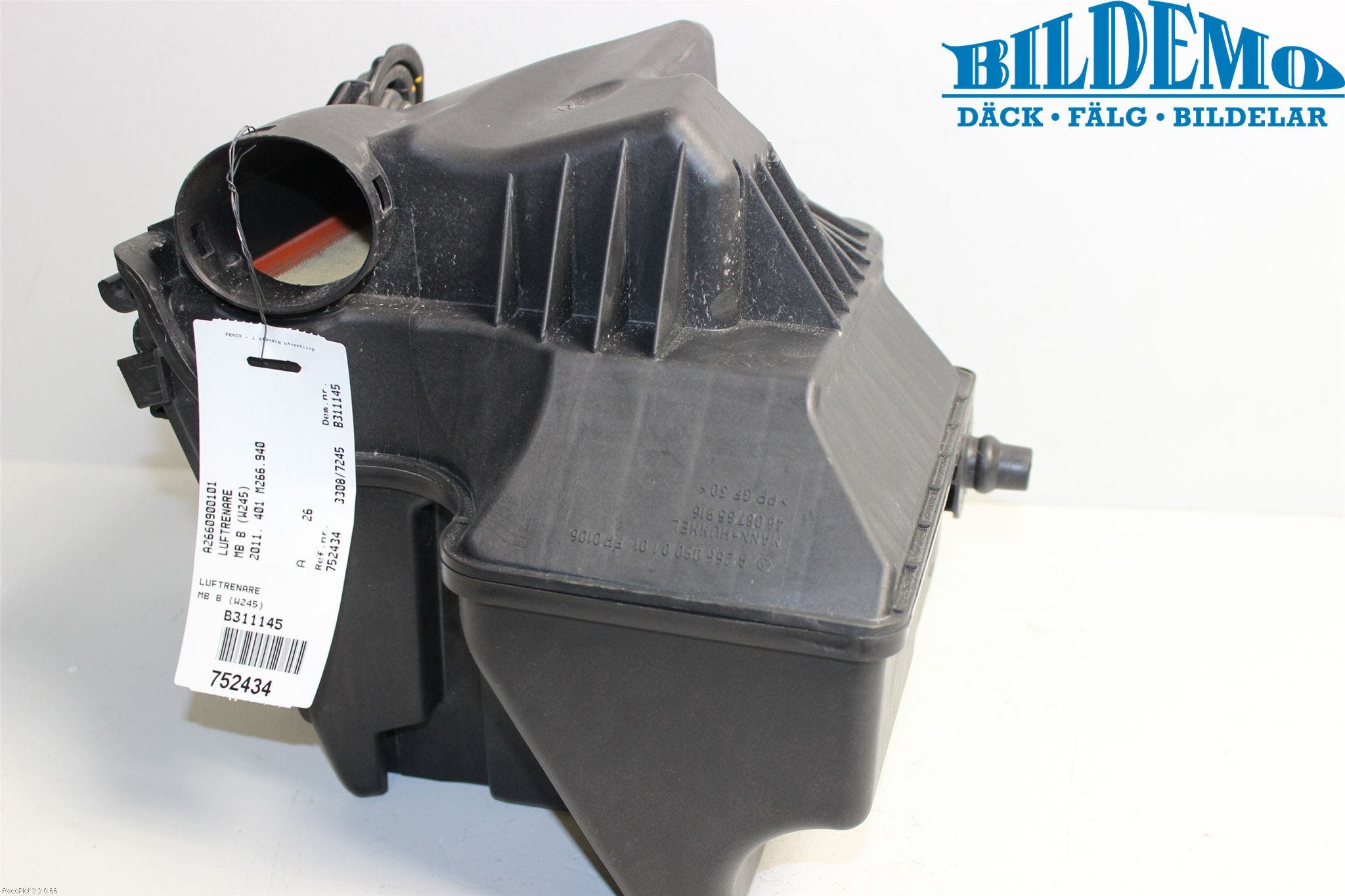 Mercedes-Benz MB B-KLASS (W245) 05-12 Luftrenare