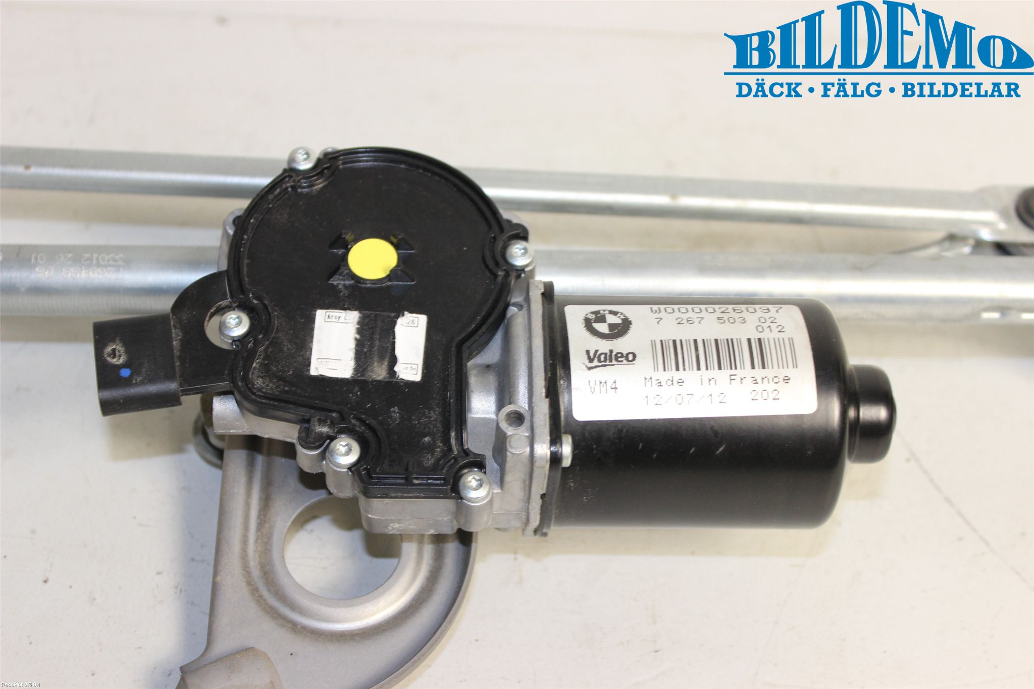 BMW 3 F30/F31/F80 12-19 Torkarmotor Vindruta