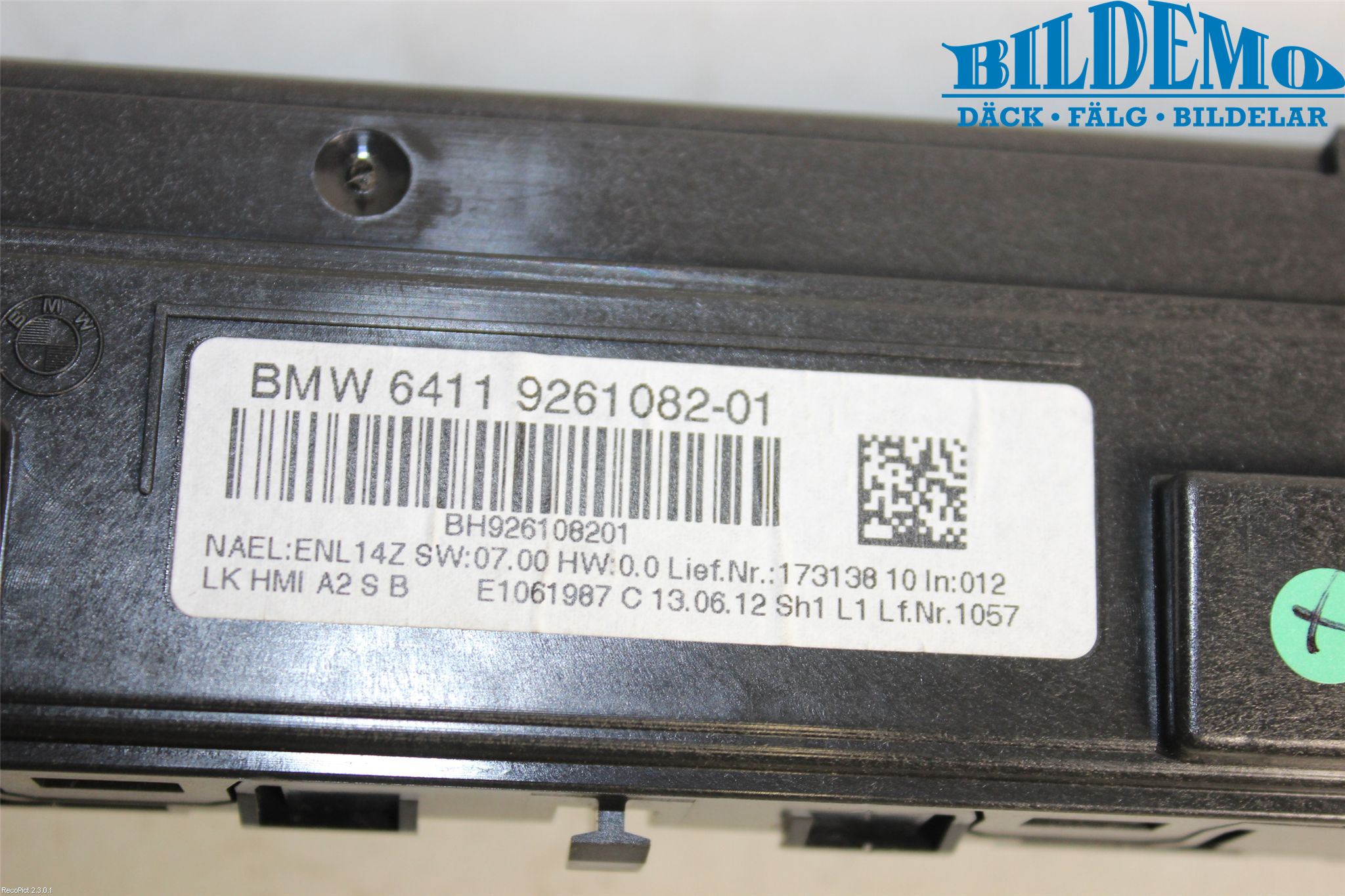 BMW 3 F30/F31/F80 12-19 Ac Styrenhet Ac Manöveren