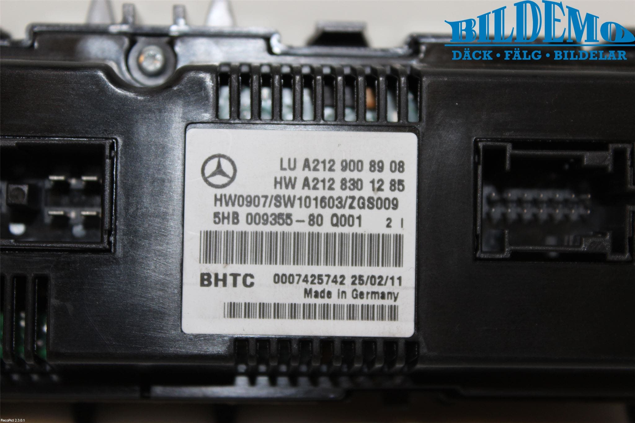 Mercedes-Benz MB E-KLASS (W212) 09-16 Ac Styrenhet Ac Manöveren