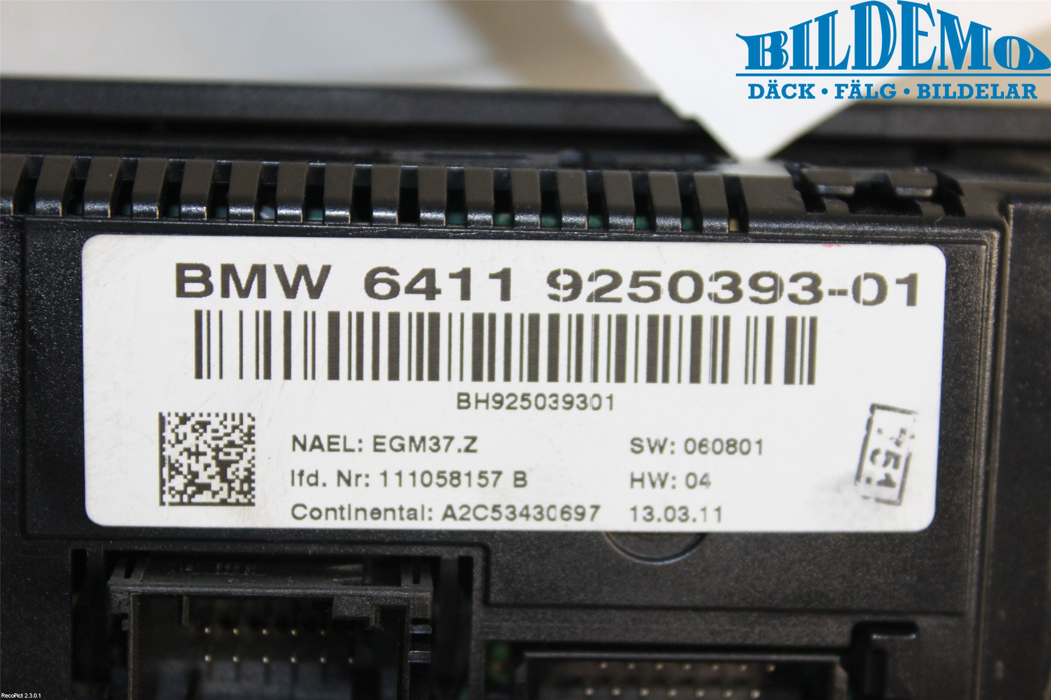 BMW 3 E92/93 Coupé/Cab 05-14 Ac Styrenhet Ac Manöveren