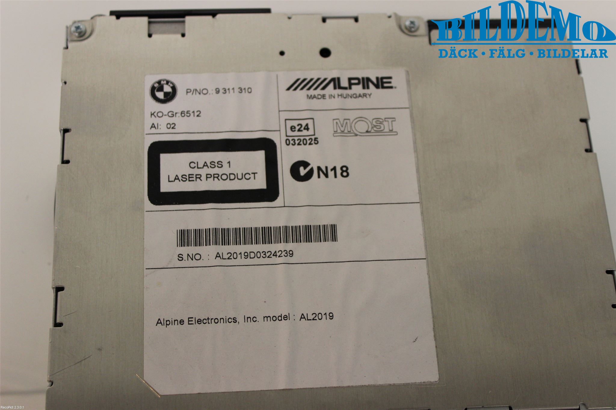 BMW 5 F10/F11/F18 09-17 Cd Radio - Multimediapanel