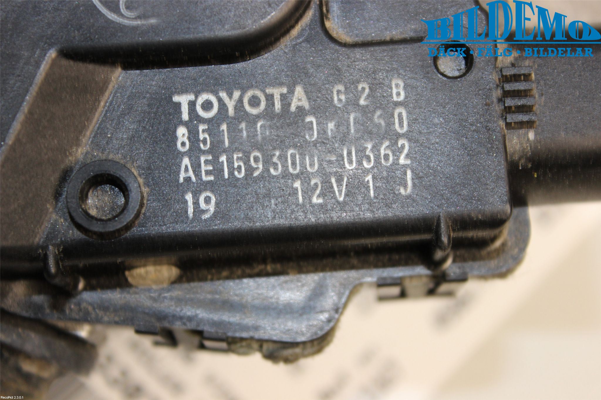 Toyota HILUX 05-16 Torkarmotor Vindruta