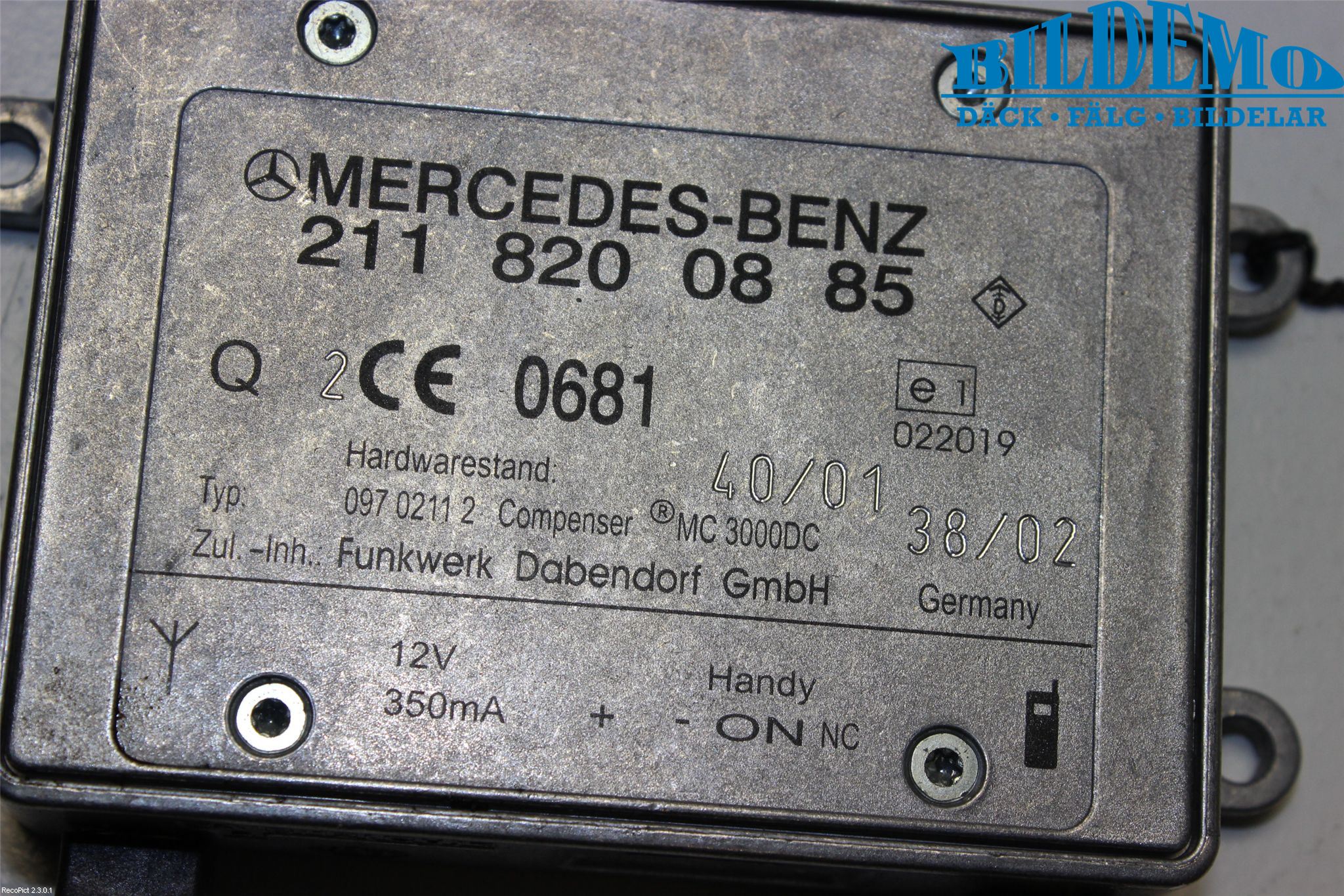 Mercedes-Benz MB E-KLASS (W211) 02-09 Styrenhet Övrigt