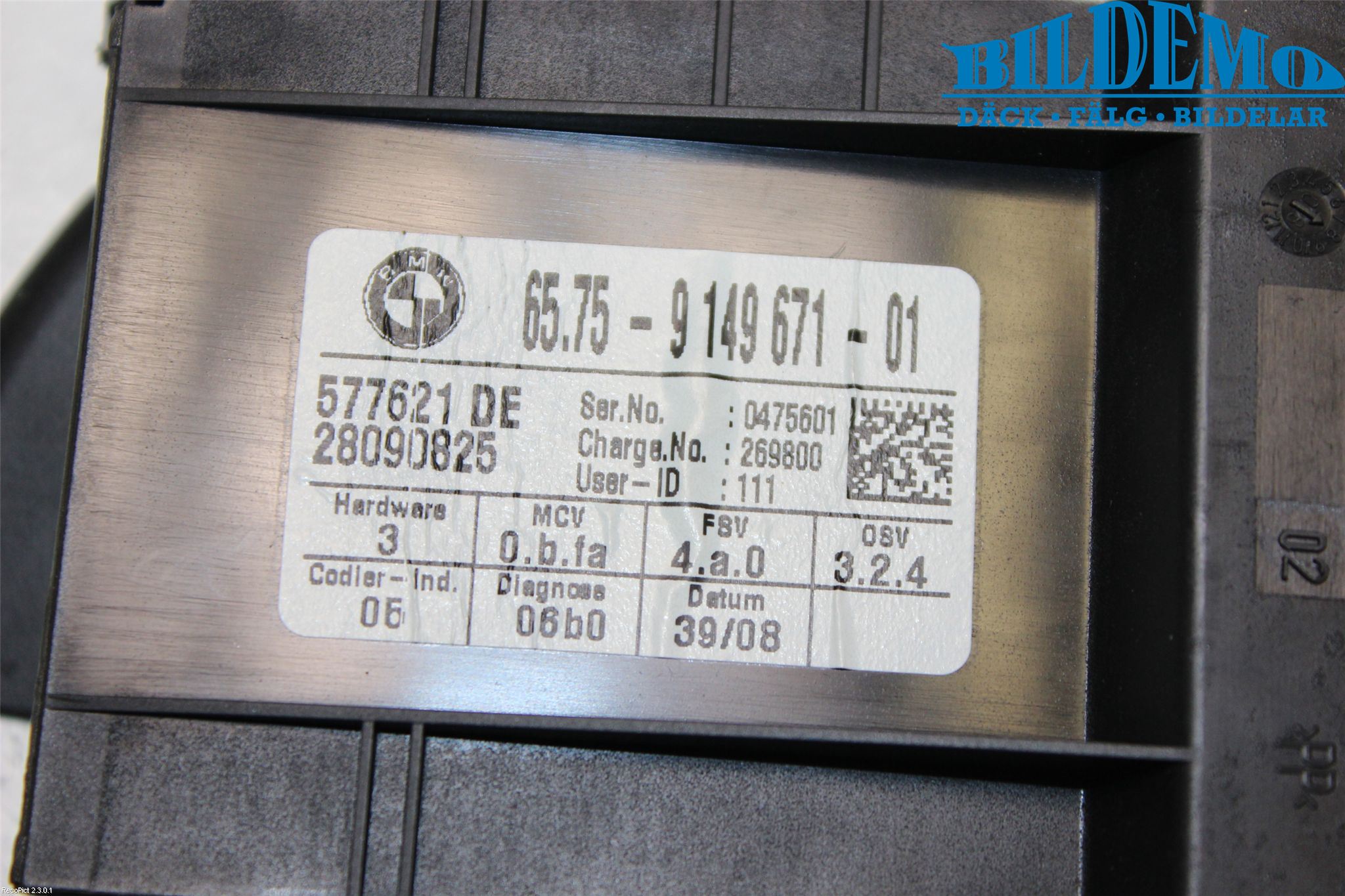 BMW 3 E90/91 SED/TOU 05-12 Styrenhet Övrigt