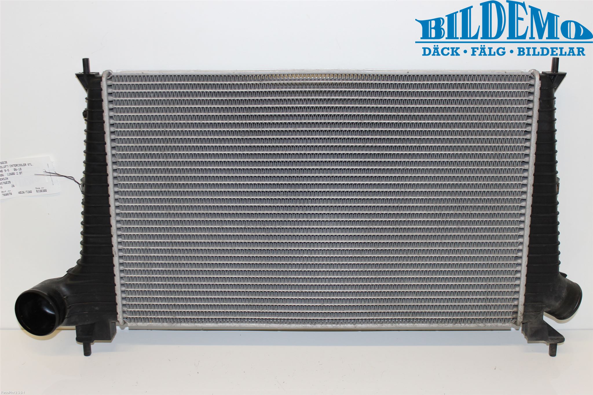 Saab 9-5     06-10 Laddluft-Intercooler Kyl