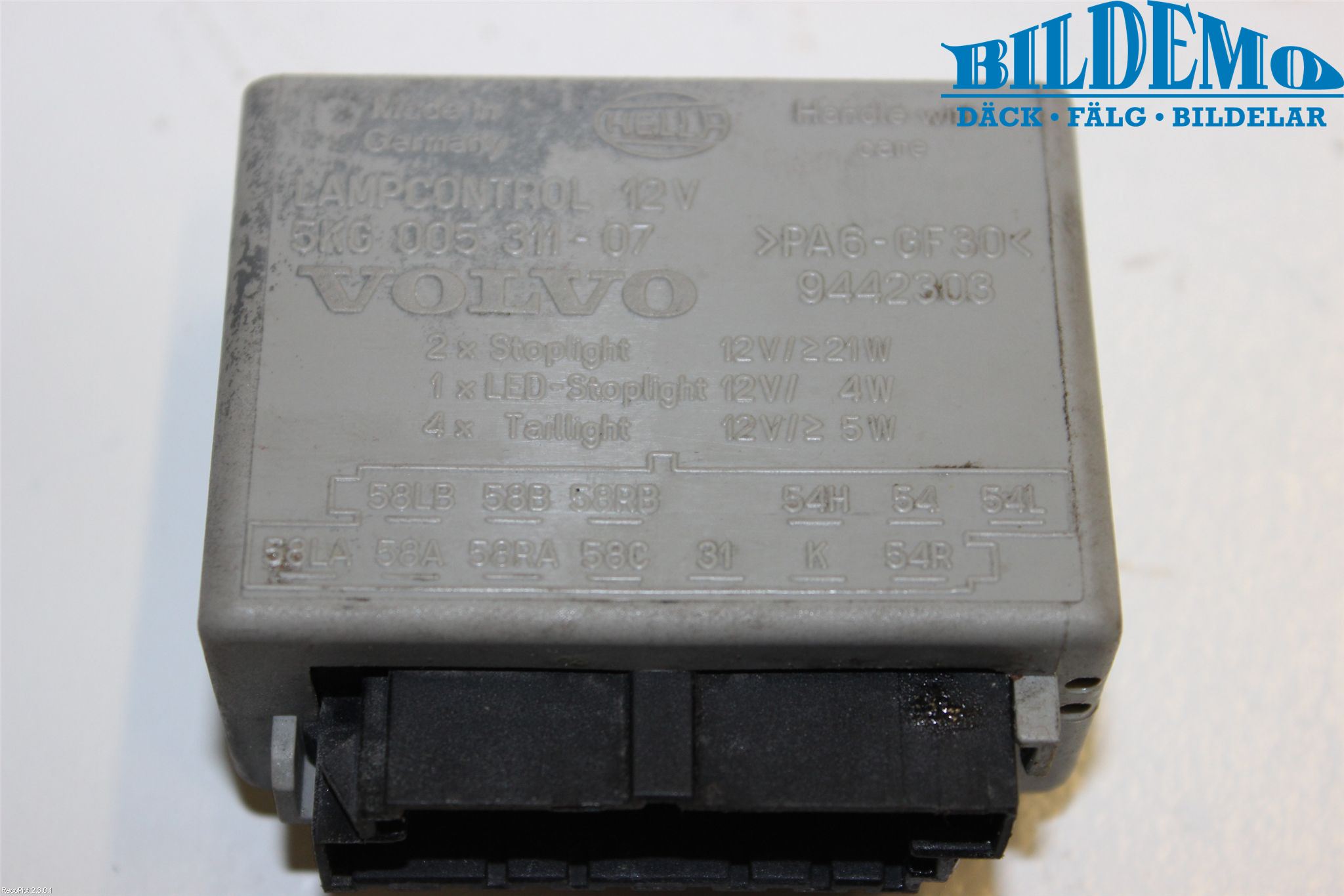 Volvo S70/V70/XC  97-00 Relä Glödtrådsvakt