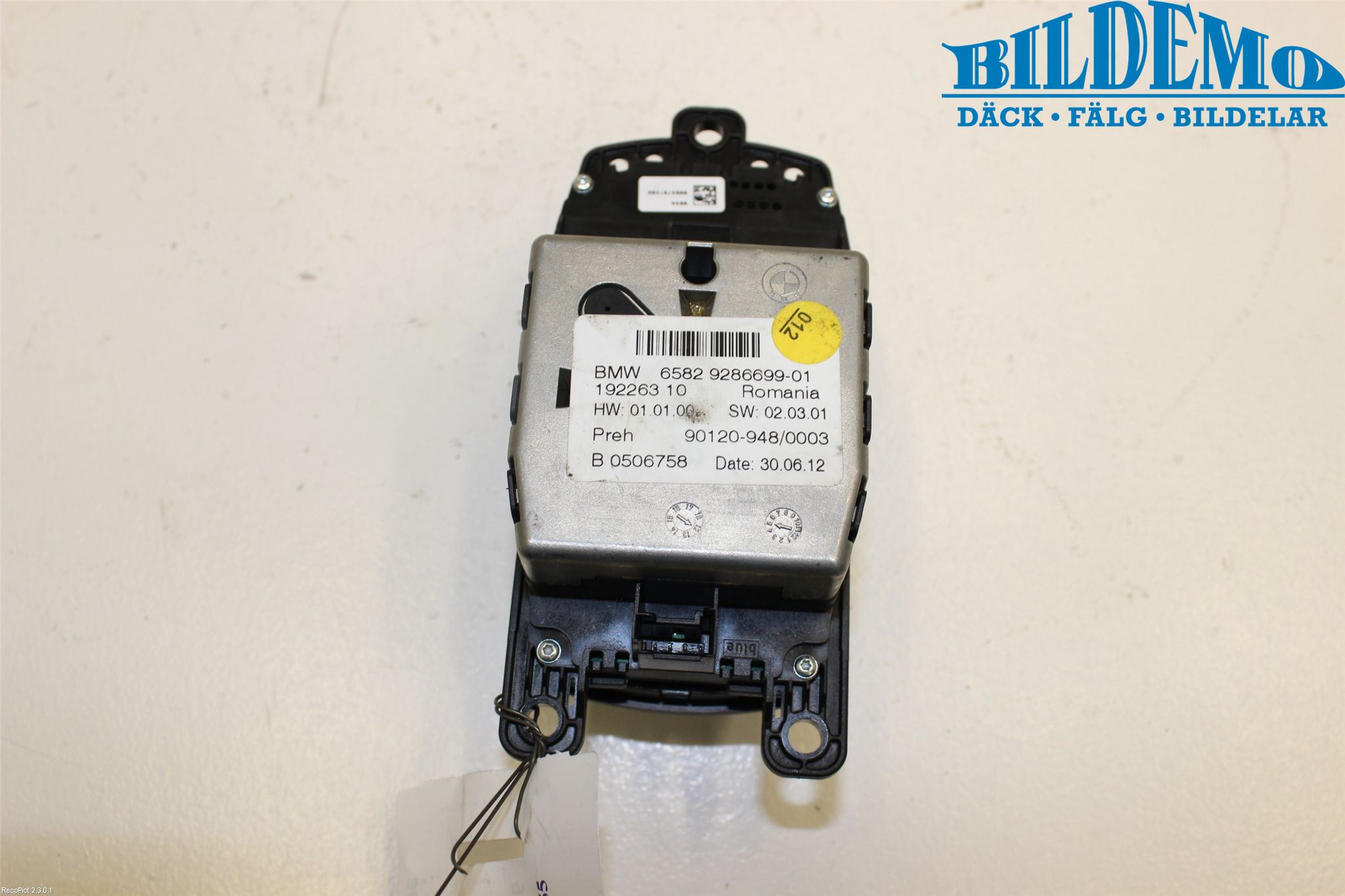 BMW 5 F10/F11/F18 09-17 Strömställare Färddator